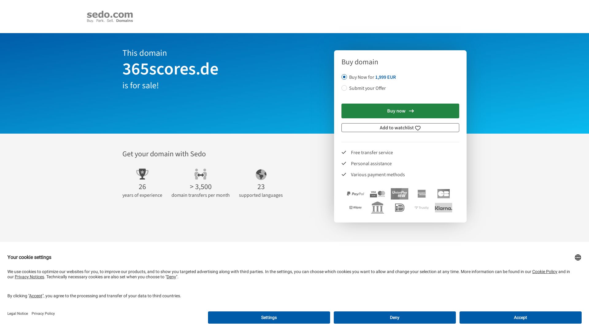 вебсайт 365scores.de Є   ONLINE