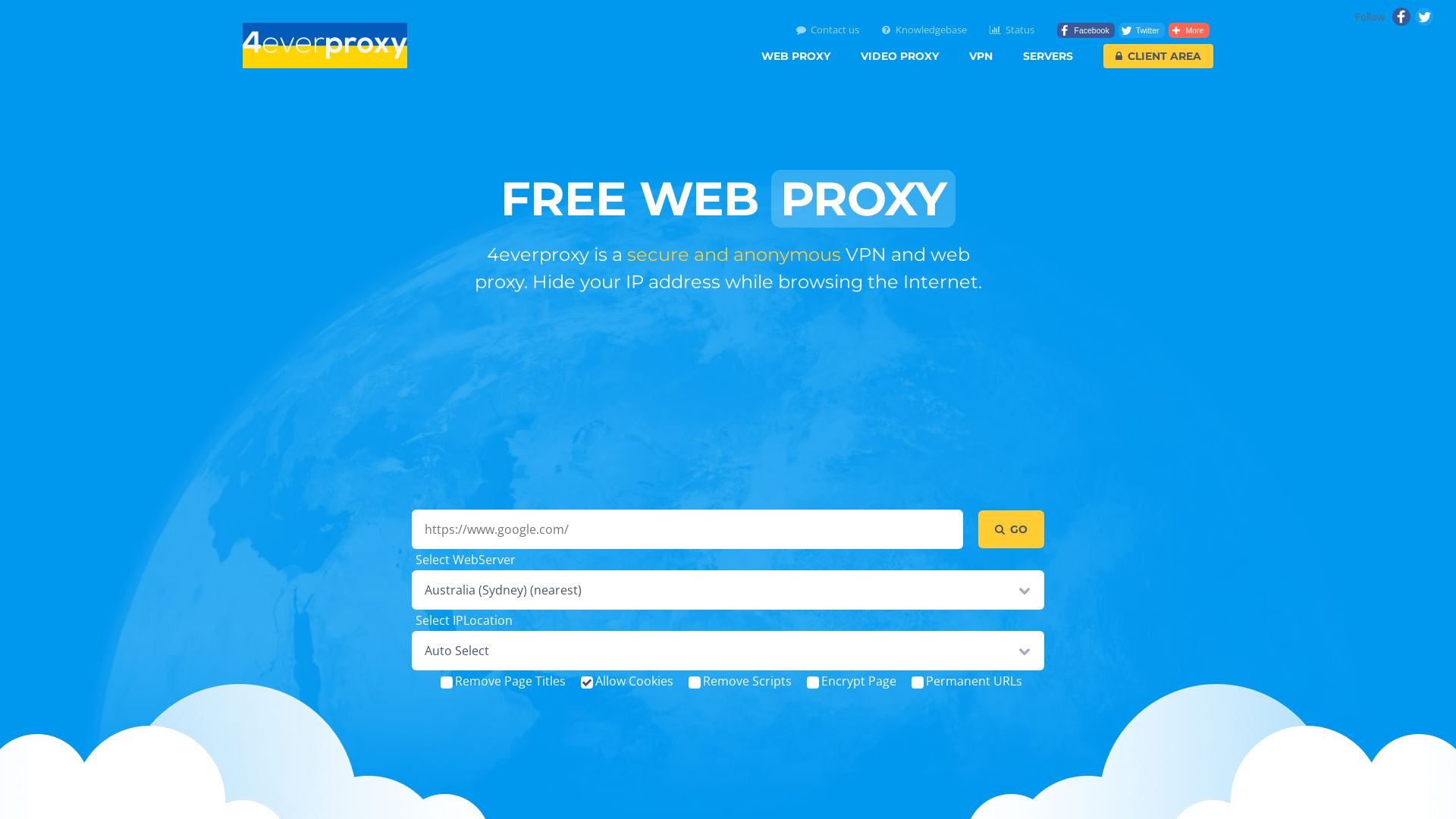 вебсайт 4everproxy.com Є   ONLINE