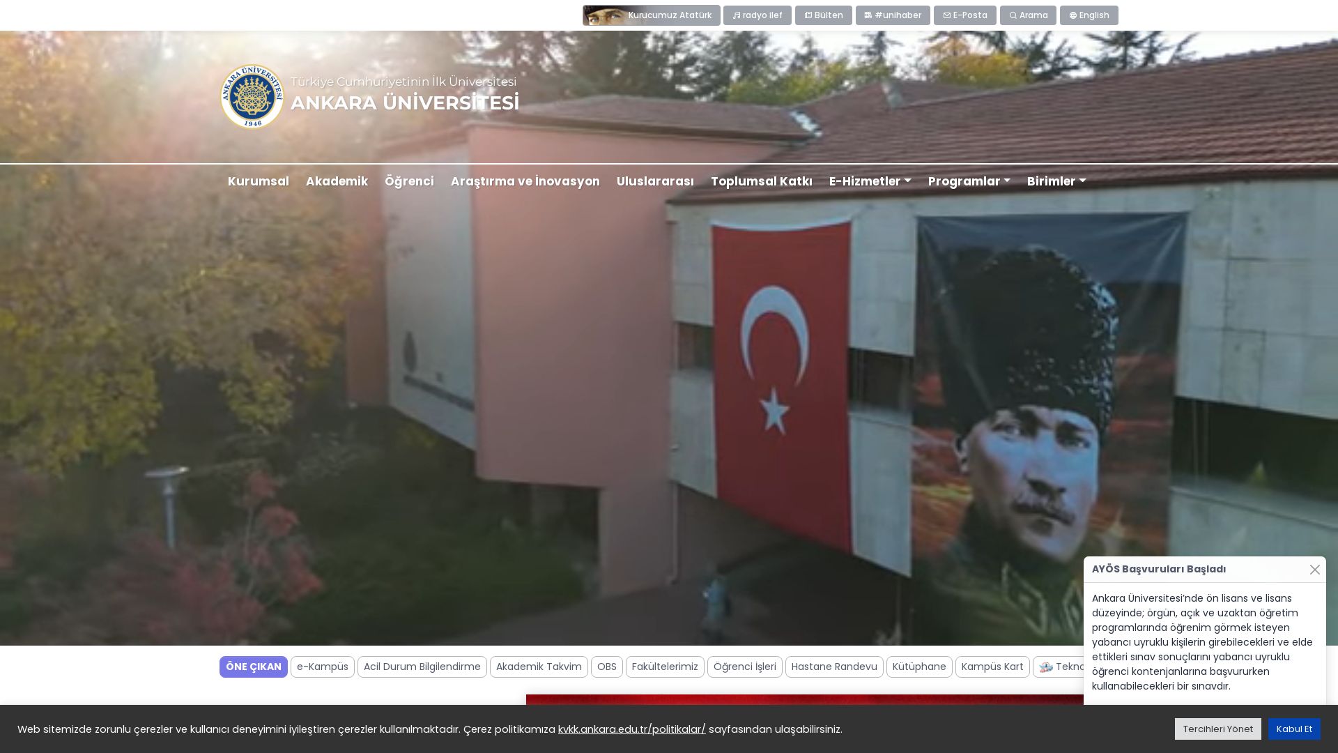вебсайт ankara.edu.tr Є   ONLINE