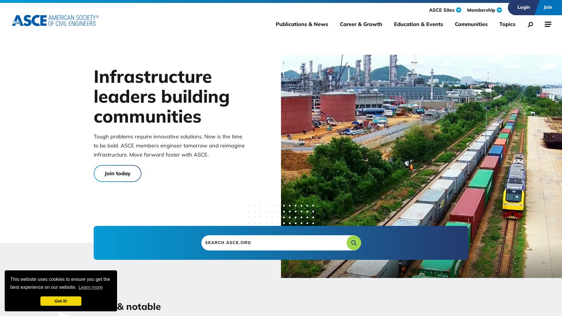 вебсайт asce.org Є   ONLINE