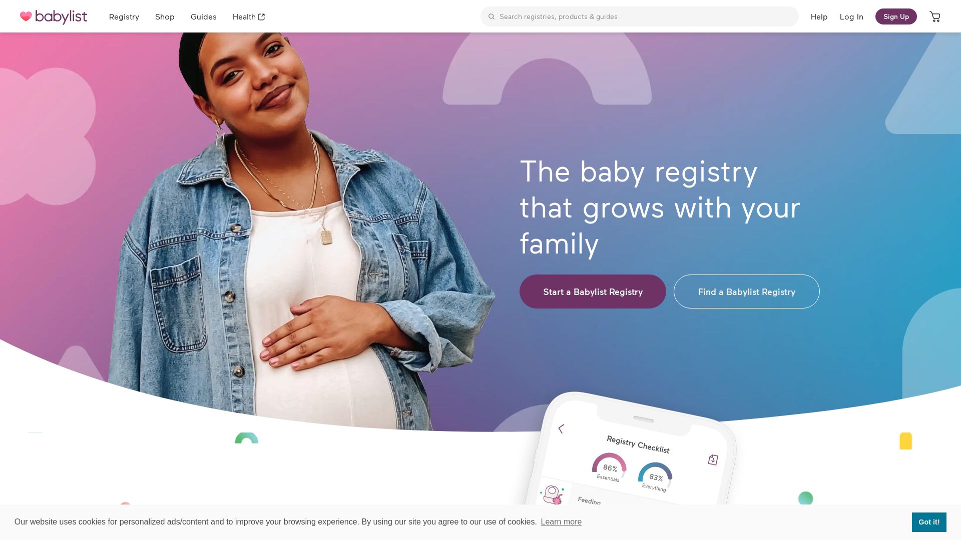 вебсайт babylist.com Є   ONLINE