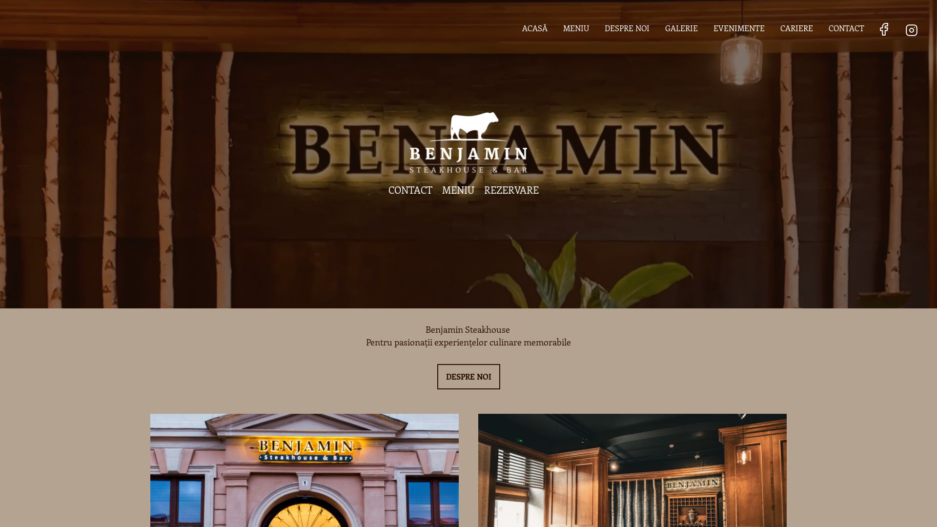 вебсайт benjaminsteakhouse.ro Є   ONLINE