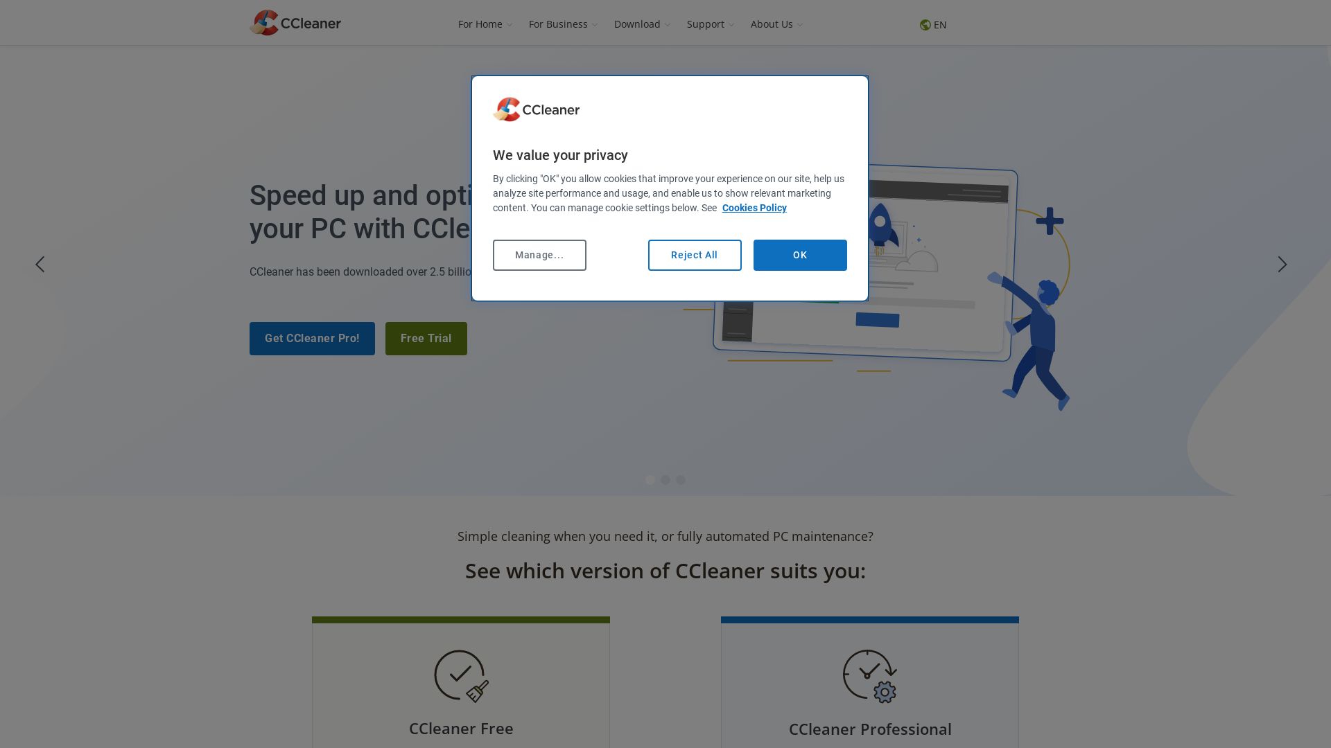 вебсайт ccleaner.com Є   ONLINE