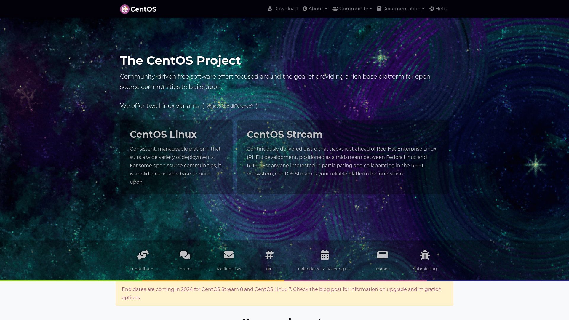 вебсайт centos.org Є   ONLINE