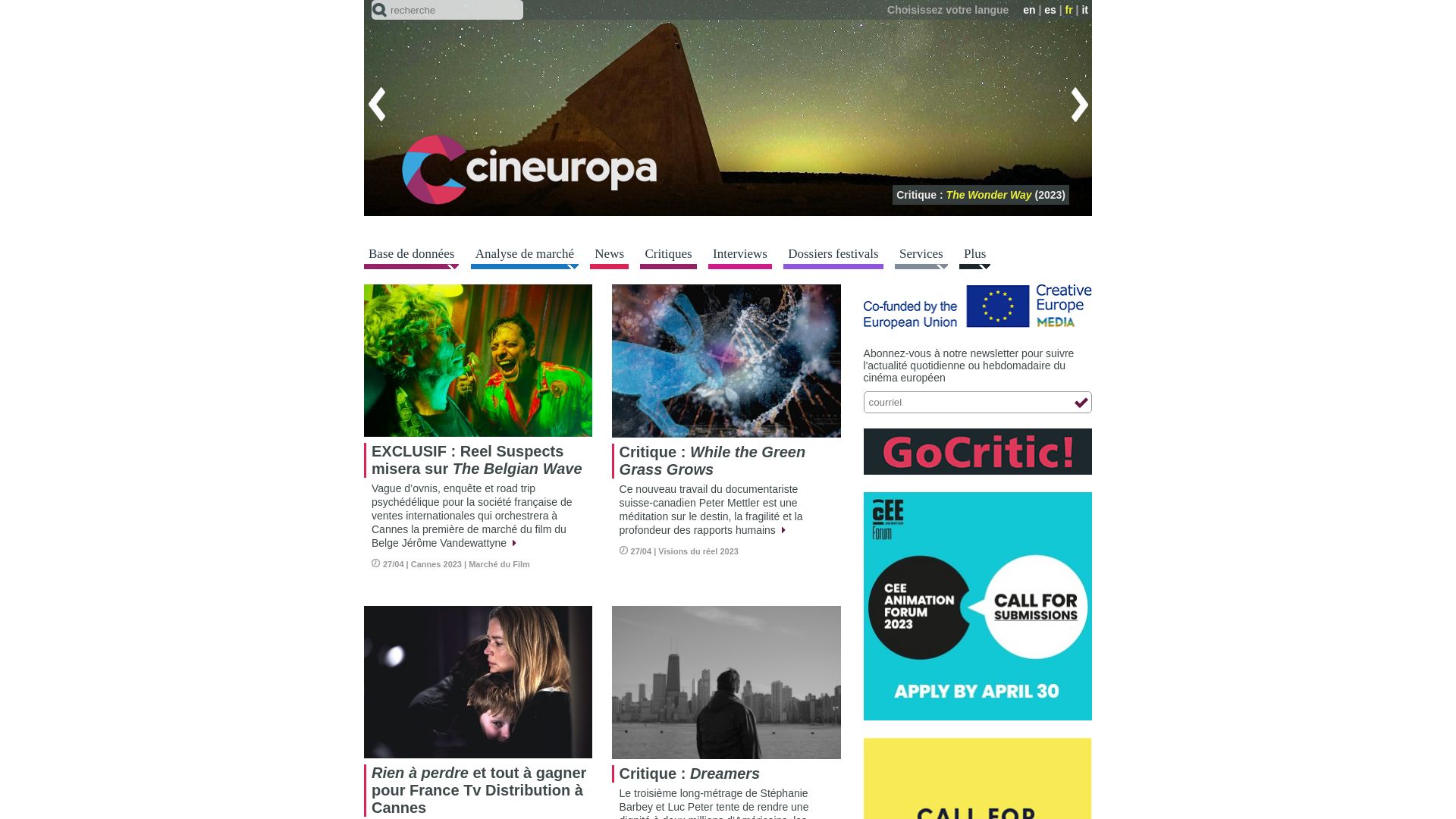 вебсайт cineuropa.org Є   ONLINE
