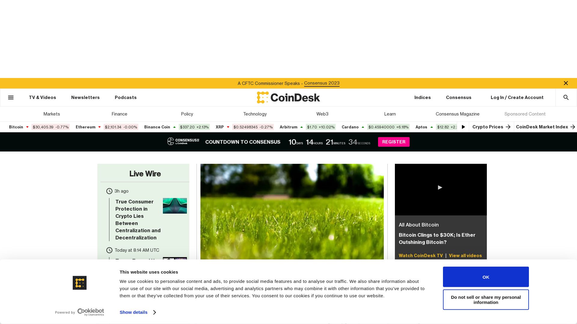 вебсайт coindesk.com Є   ONLINE