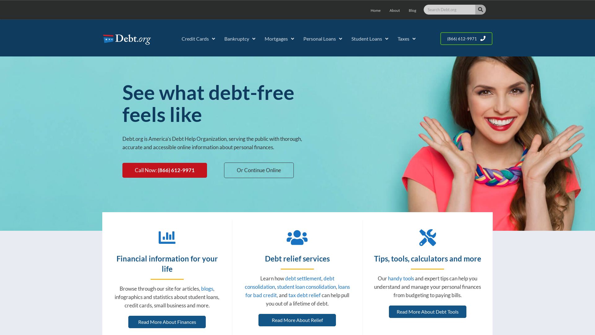 вебсайт debt.org Є   ONLINE