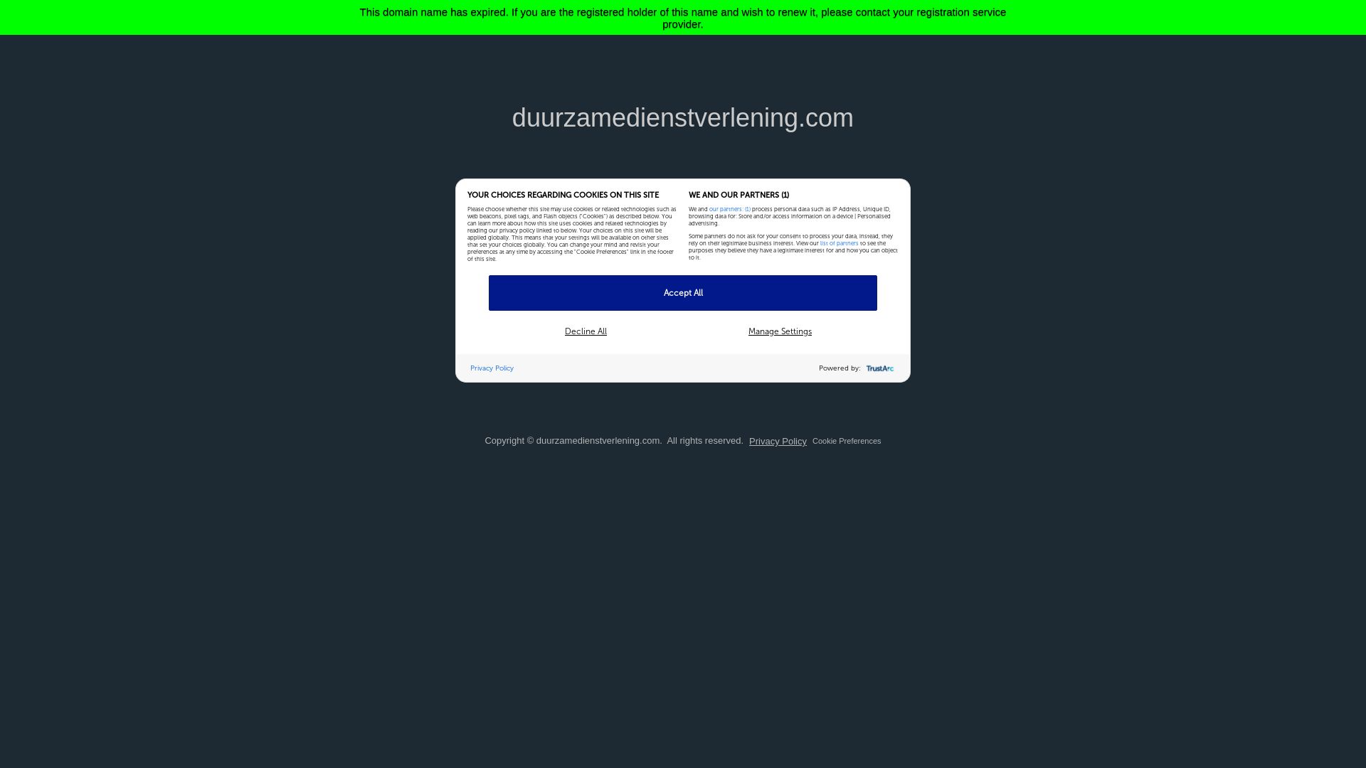 вебсайт duurzamedienstverlening.com Є   ONLINE