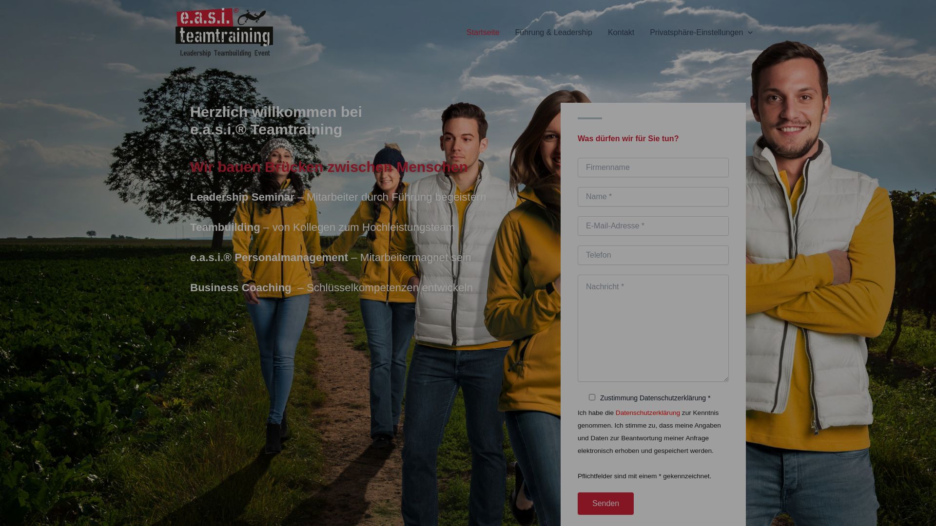 вебсайт easi-teamtraining.de Є   ONLINE