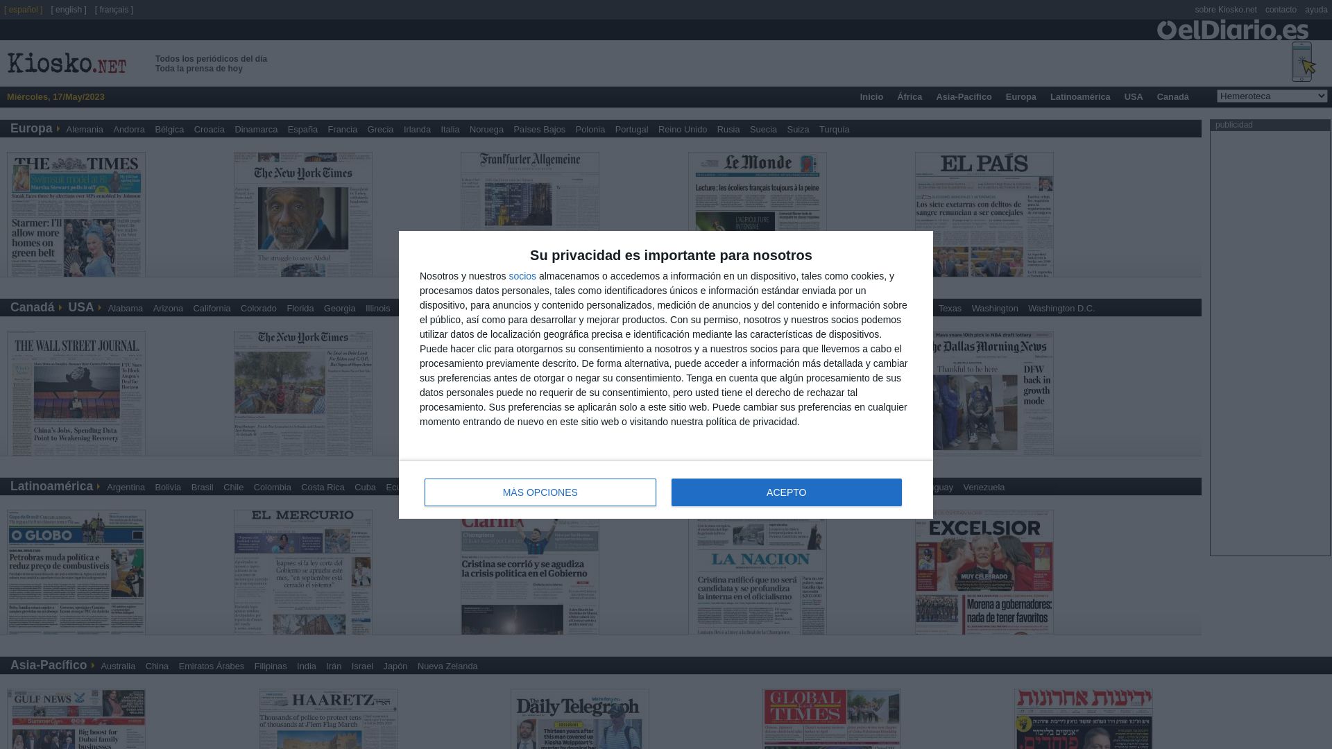вебсайт es.kiosko.net Є   ONLINE