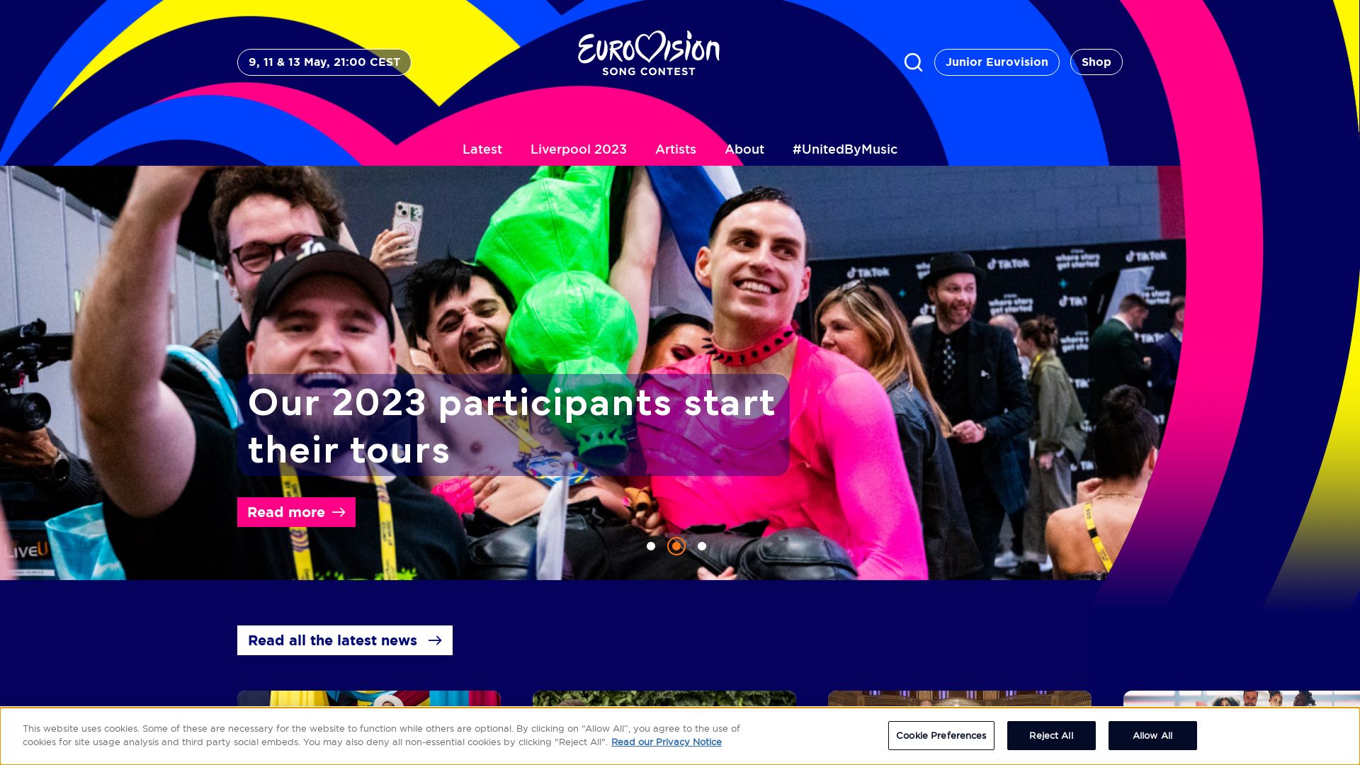 вебсайт eurovision.tv Є   ONLINE