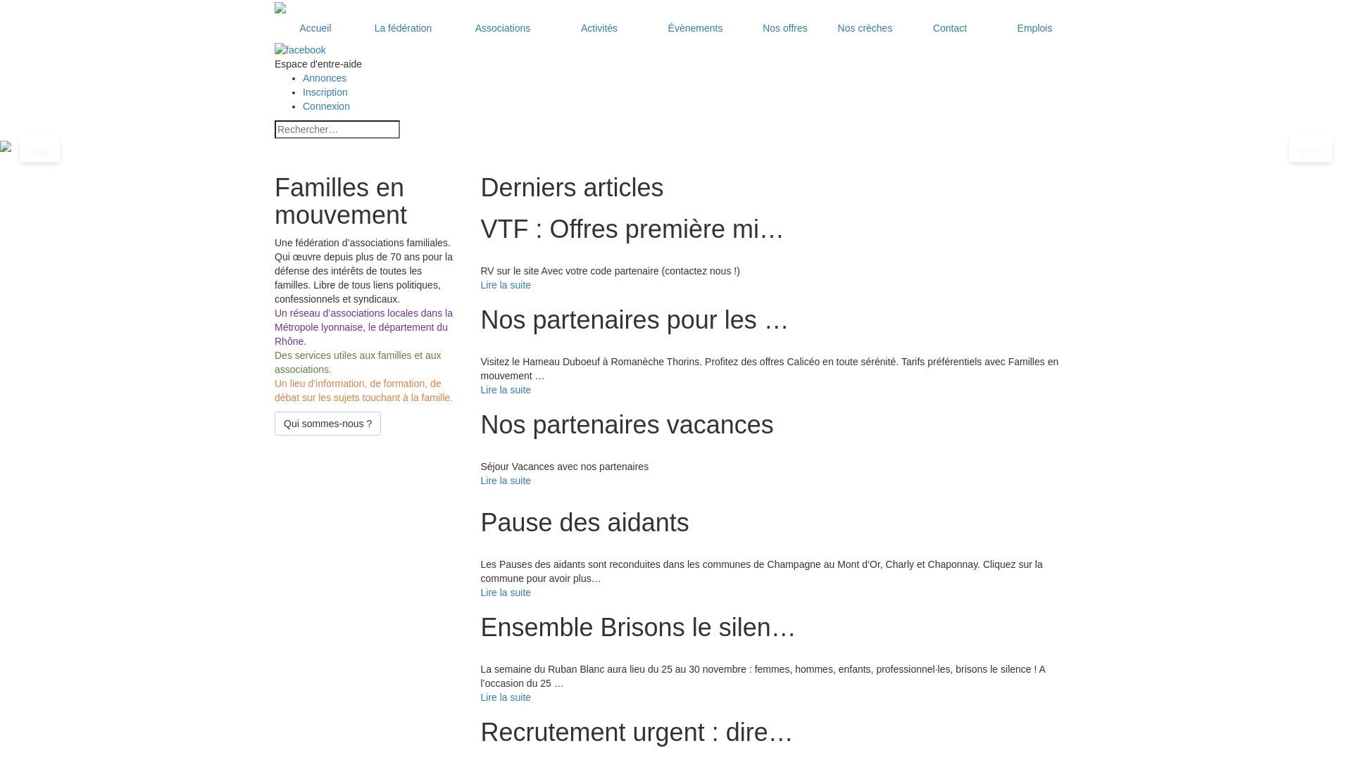 вебсайт famillesenmouvement.fr Є   ONLINE