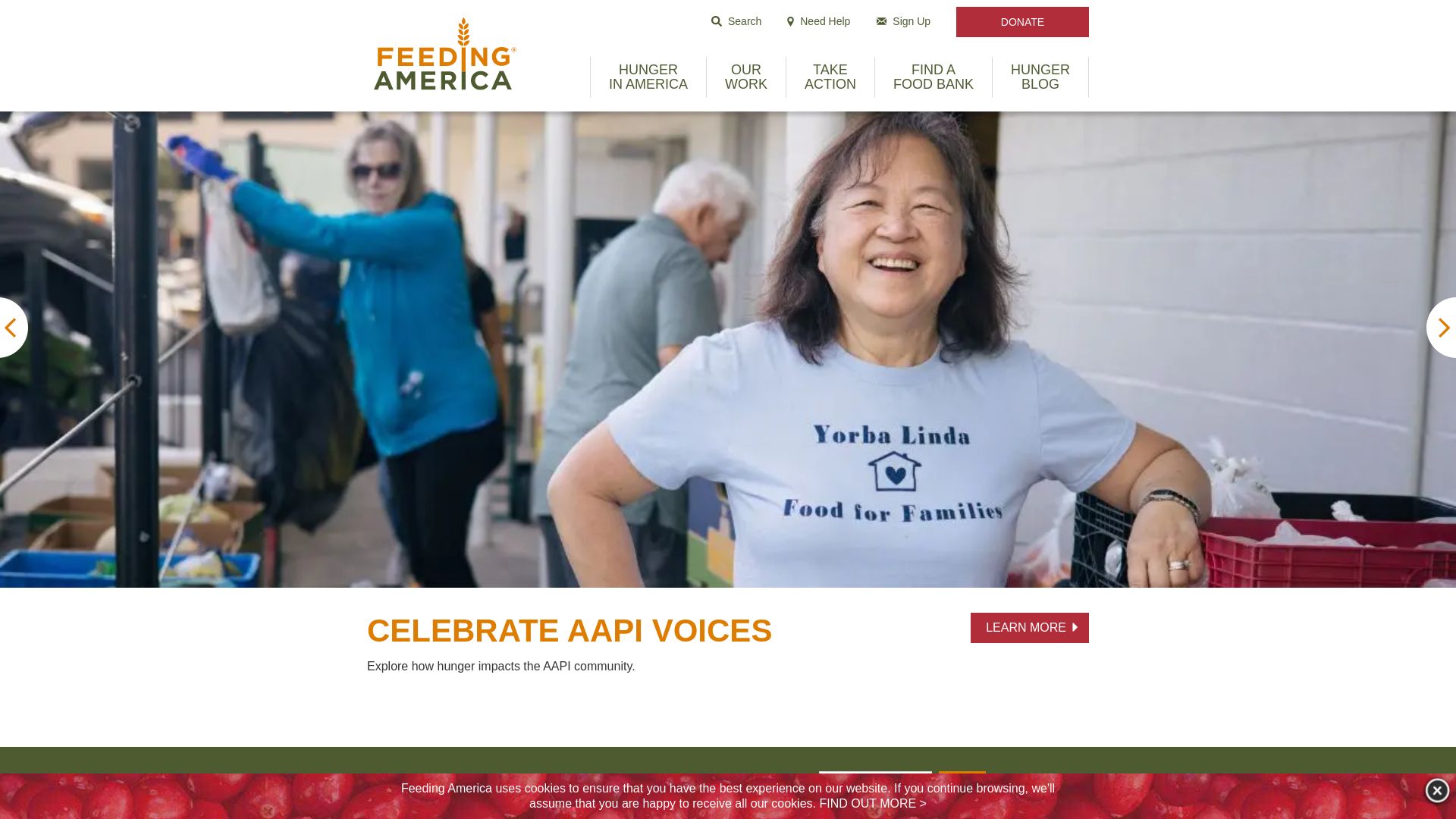 вебсайт feedingamerica.org Є   ONLINE