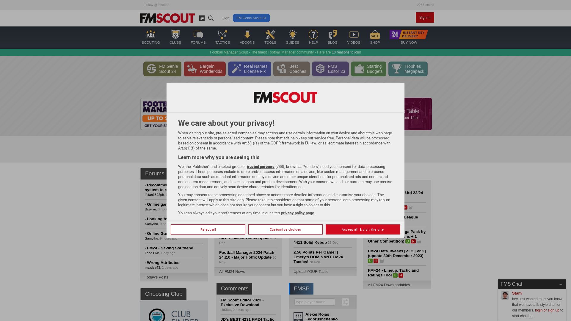 вебсайт fmscout.com Є   ONLINE