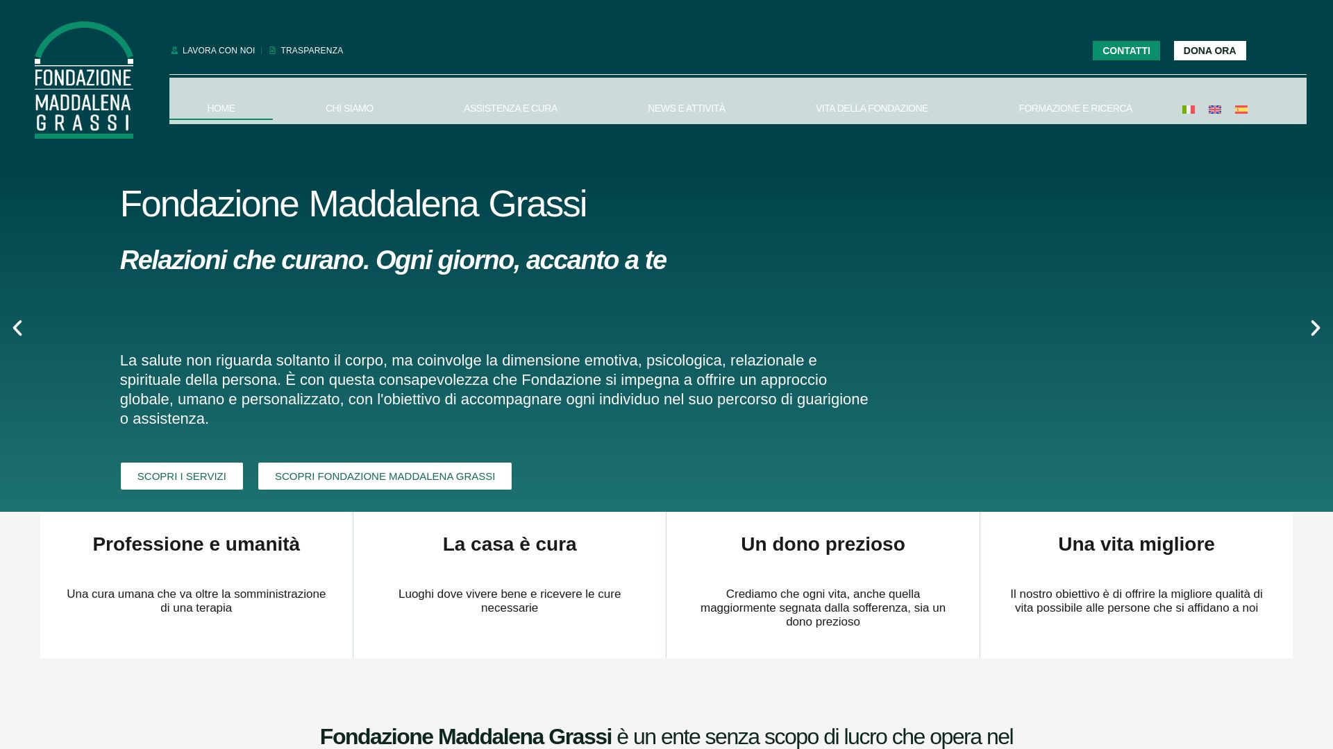 вебсайт fondazionemaddalenagrassi.it Є   ONLINE
