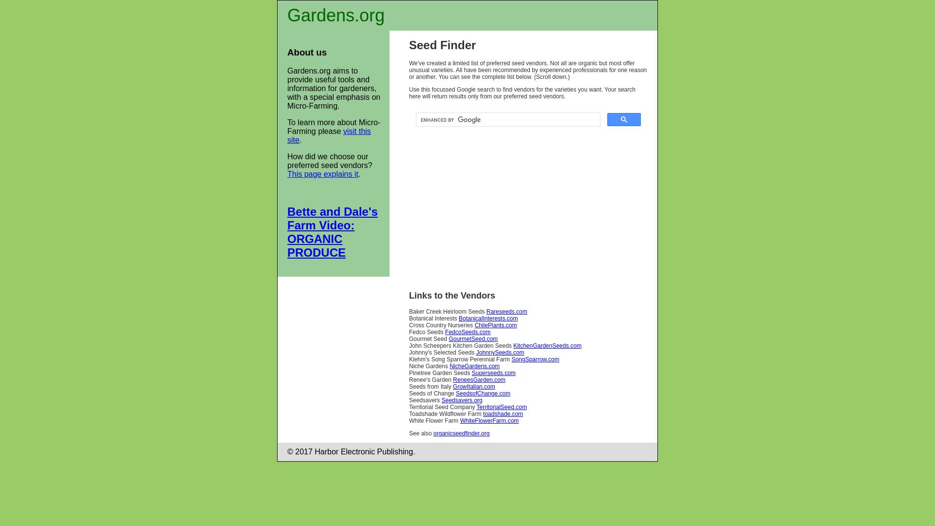 вебсайт gardens.org Є   ONLINE