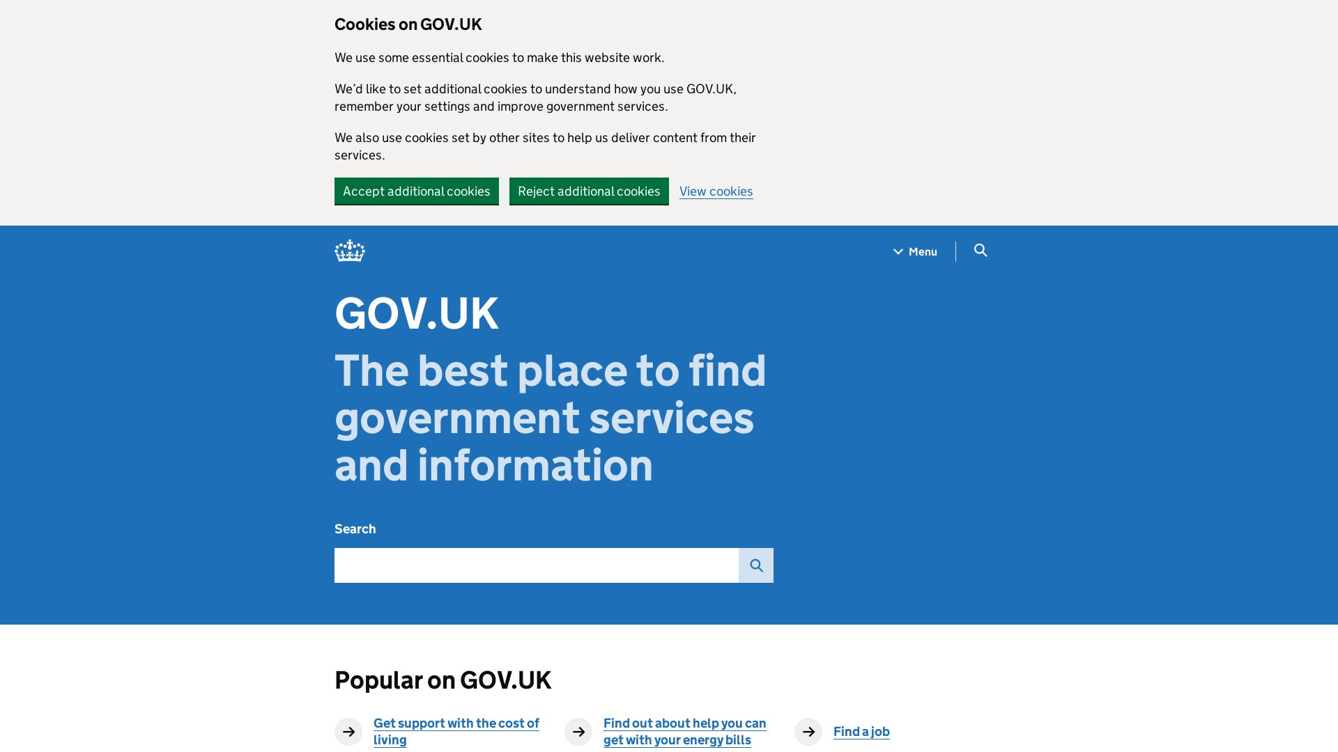 вебсайт gov.uk Є   ONLINE