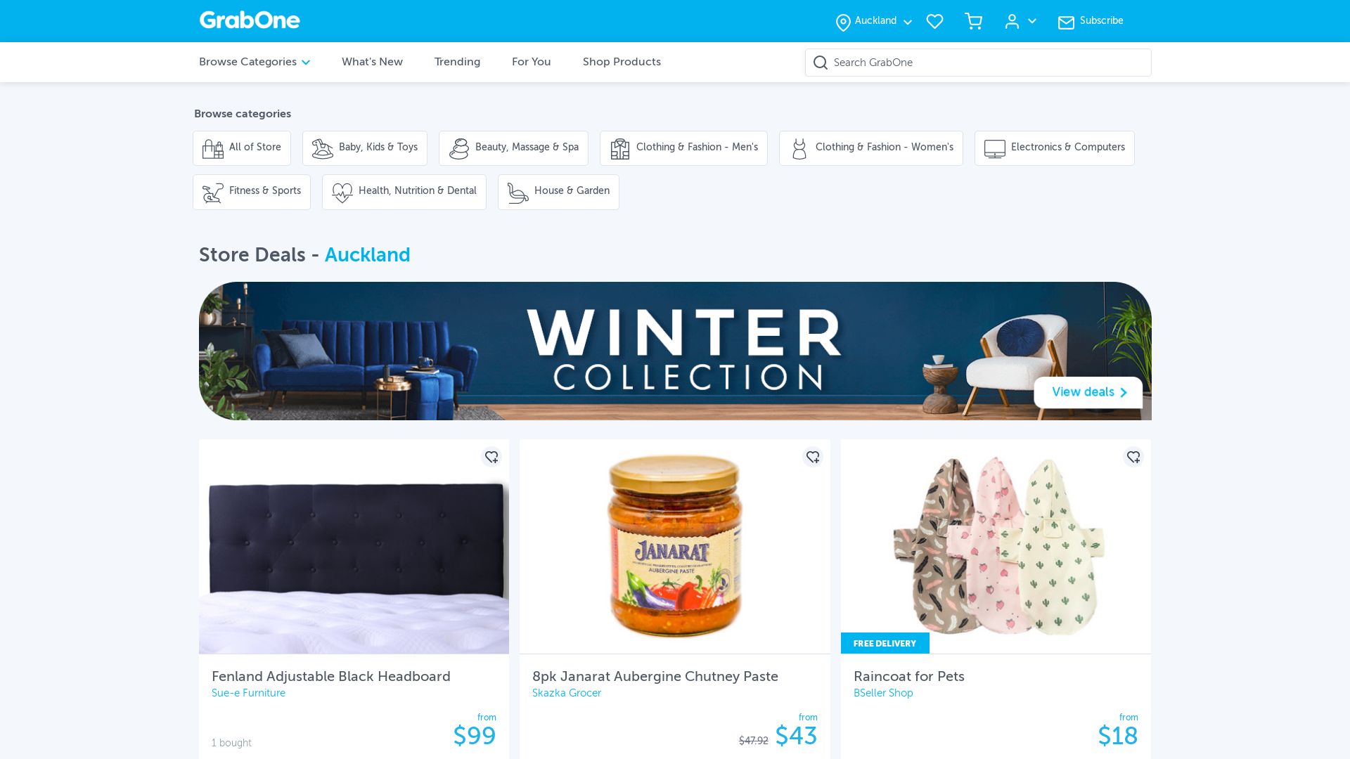 вебсайт grabonestore.co.nz Є   ONLINE