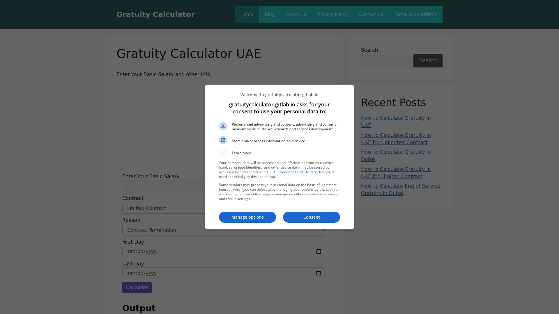 вебсайт gratuitycalculatordubai.ae Є   ONLINE