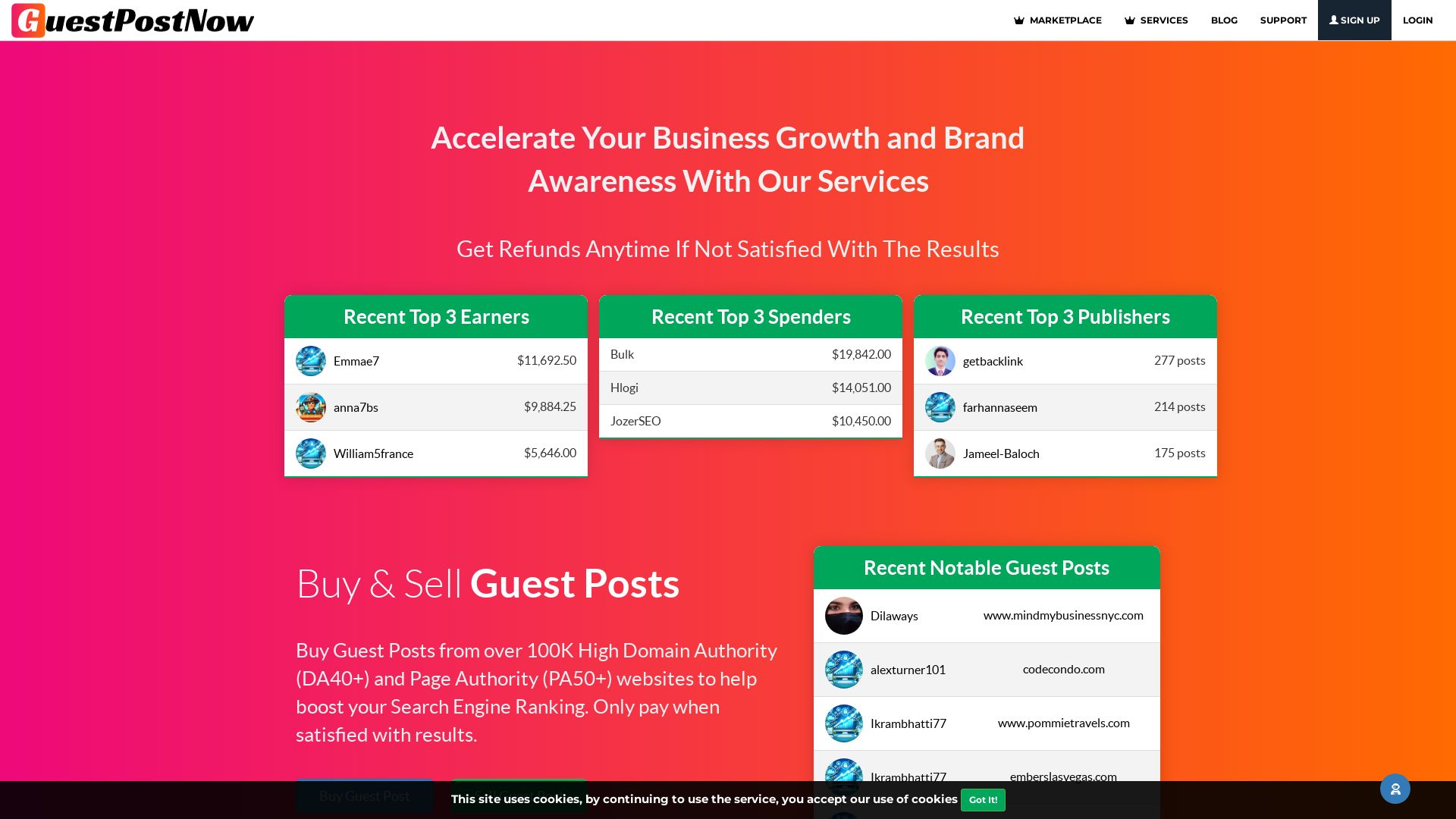 вебсайт guestpostnow.com Є   ONLINE