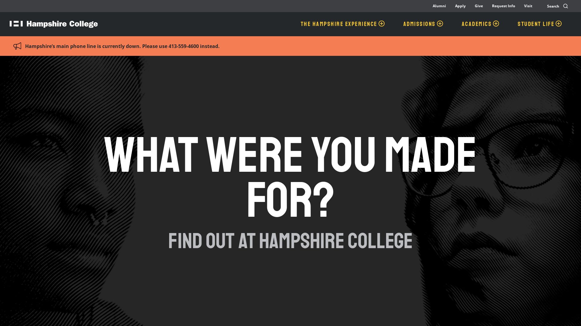 вебсайт hampshire.edu Є   ONLINE