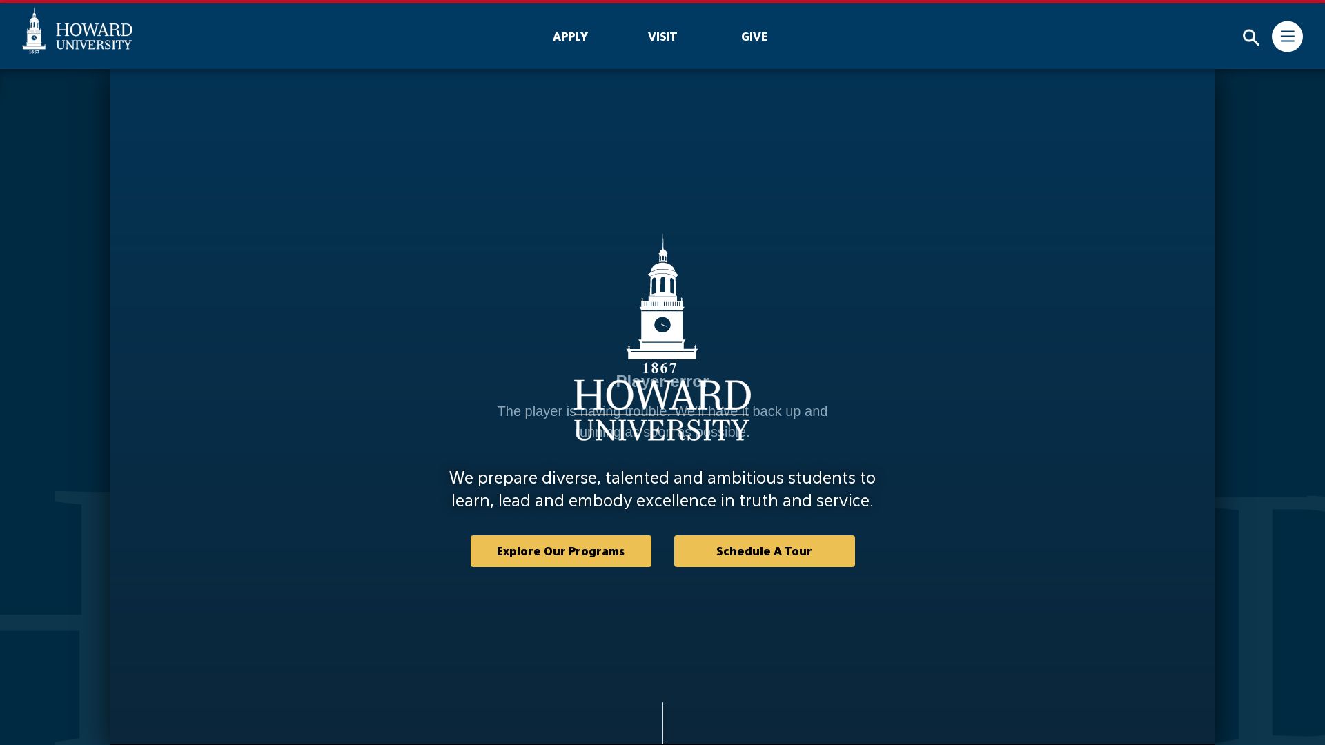 вебсайт howard.edu Є   ONLINE