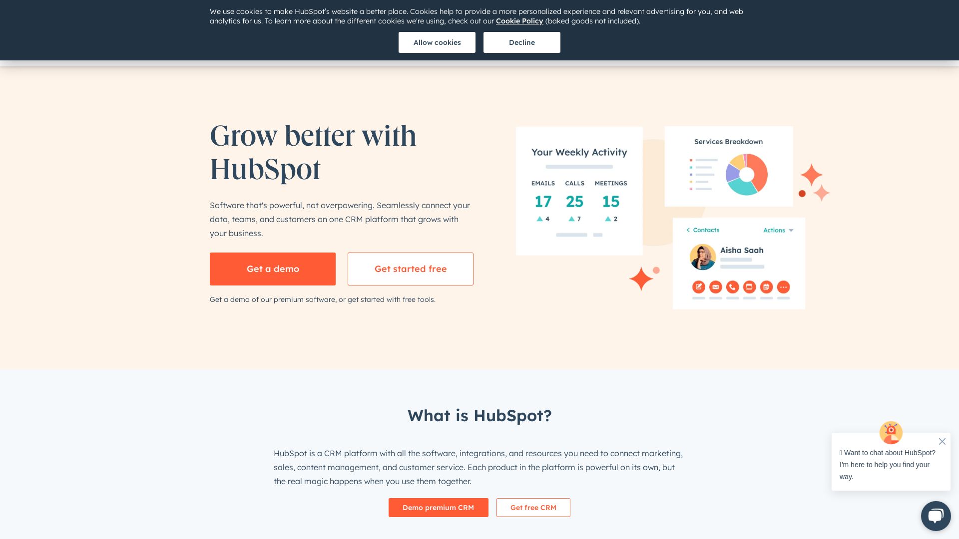 вебсайт hubspot.net Є   ONLINE