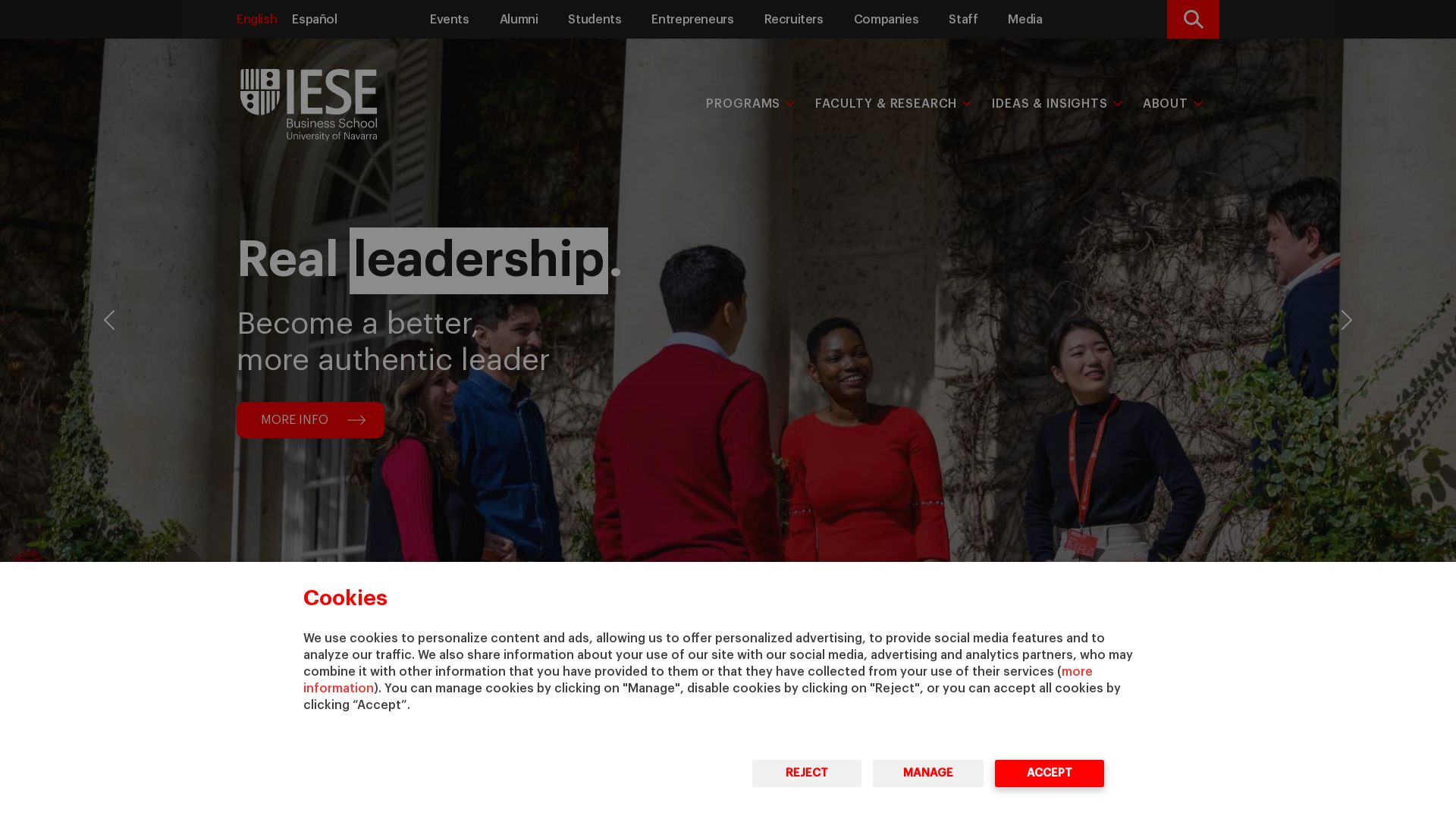 вебсайт iese.edu Є   ONLINE