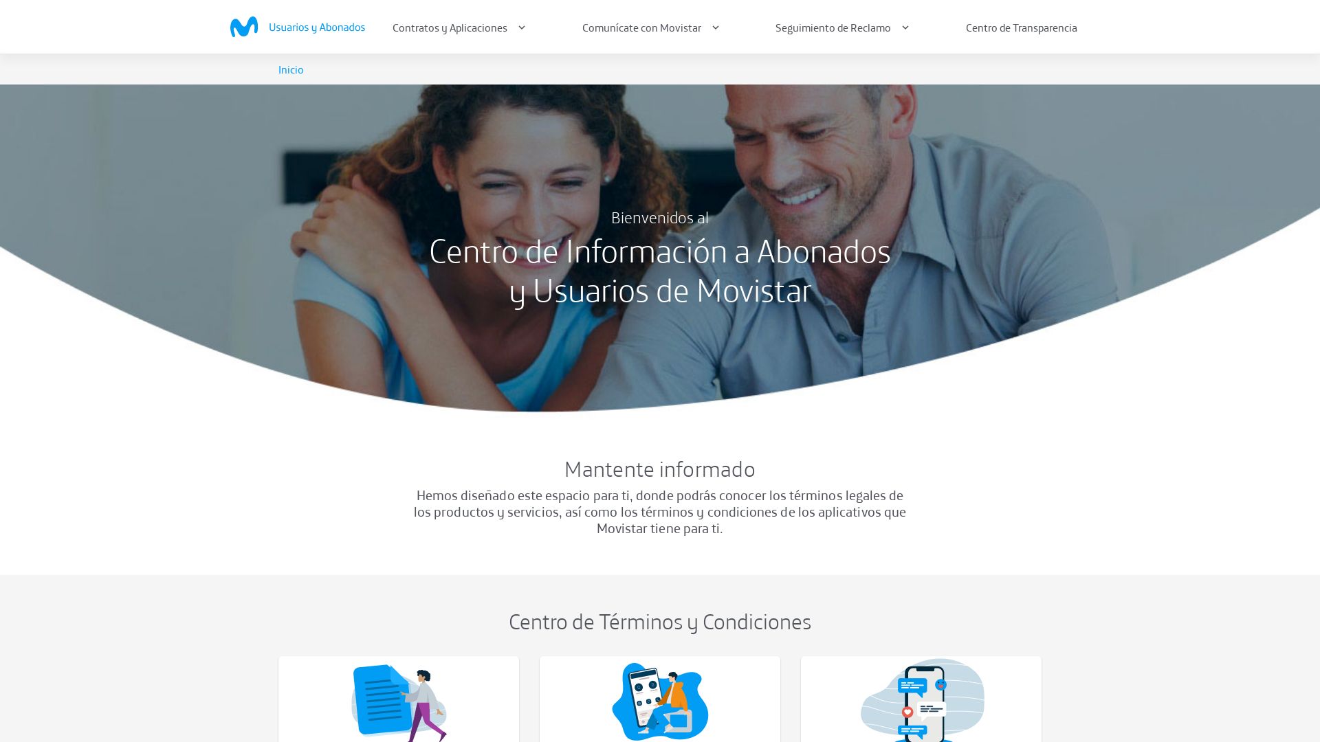 вебсайт infoabonados.movistar.com.pe Є   ONLINE