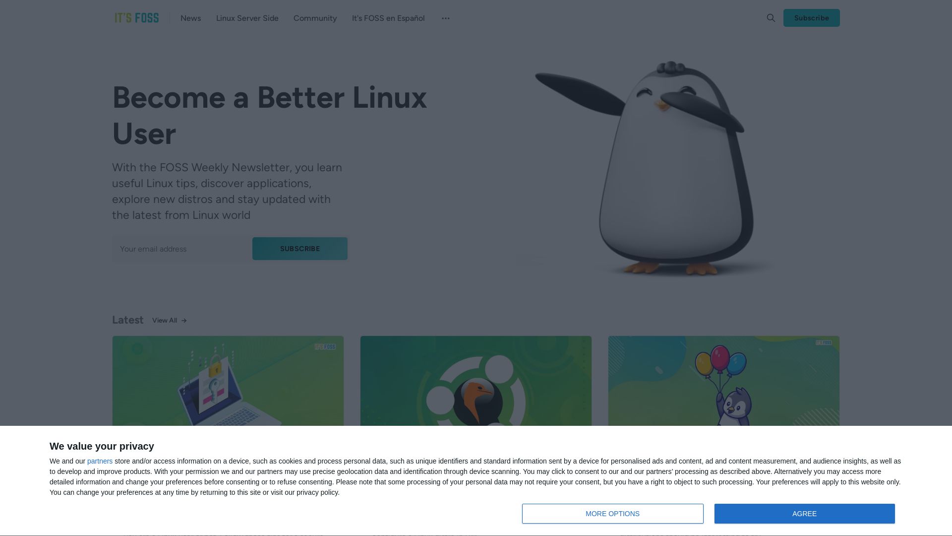 вебсайт itsfoss.com Є   ONLINE