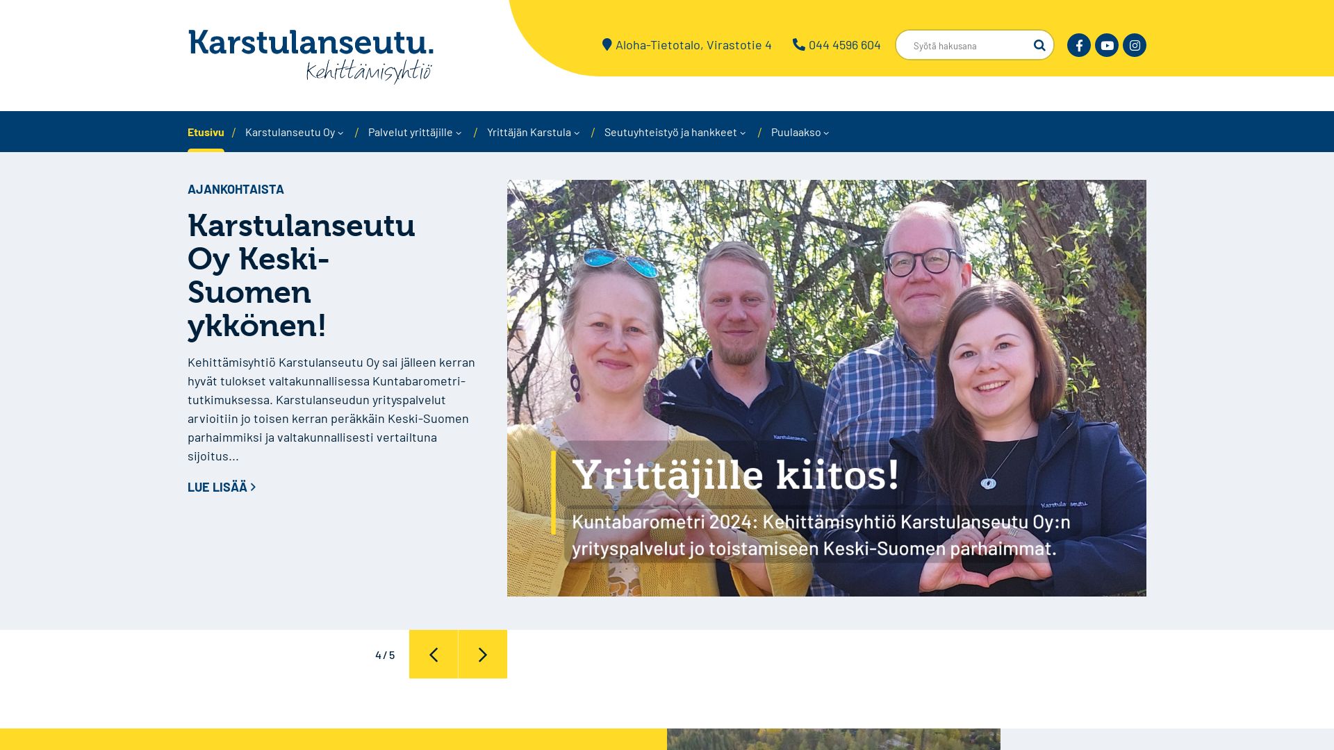 вебсайт karstulanseutu.fi Є   ONLINE