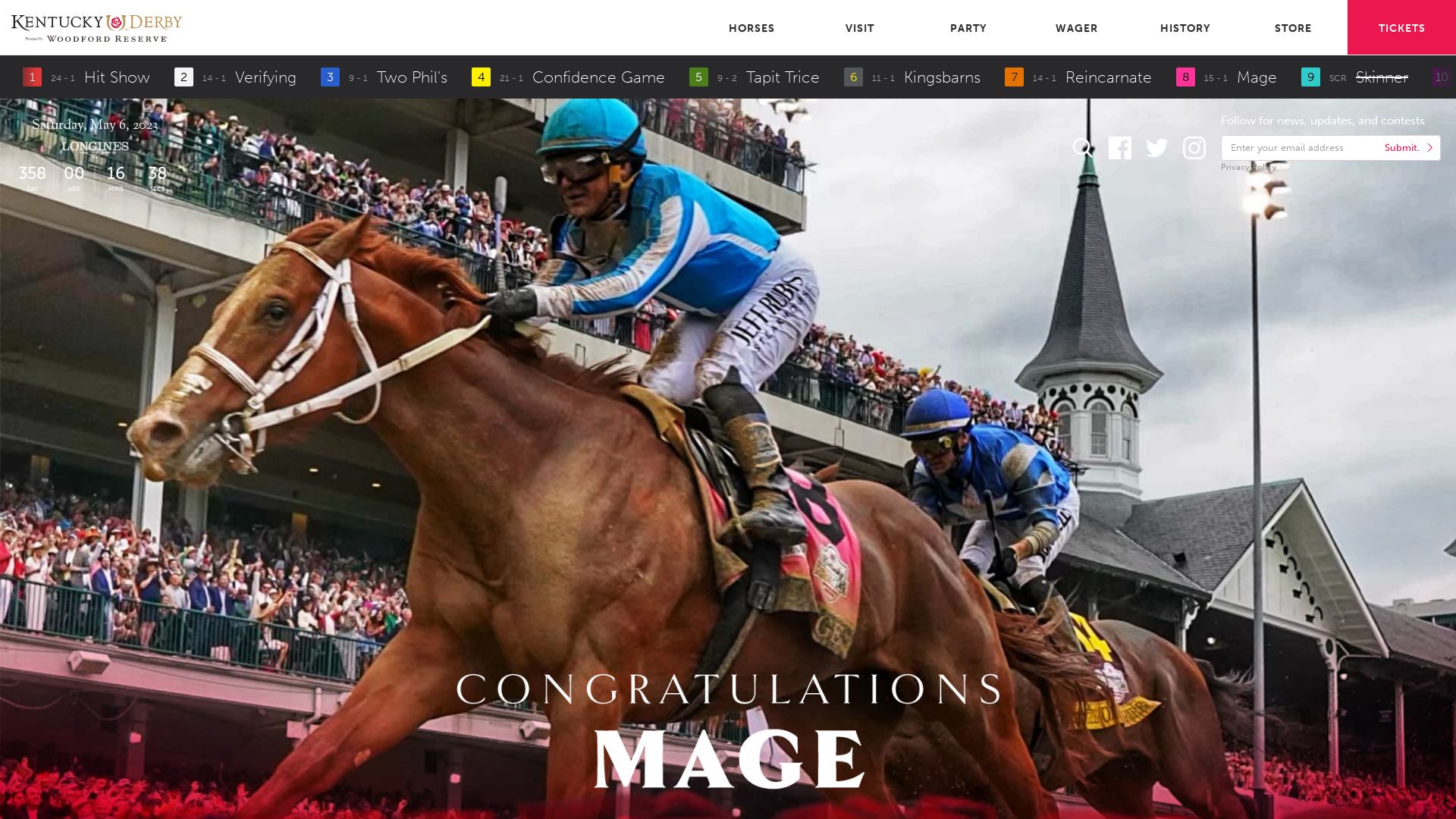 вебсайт kentuckyderby.com Є   ONLINE