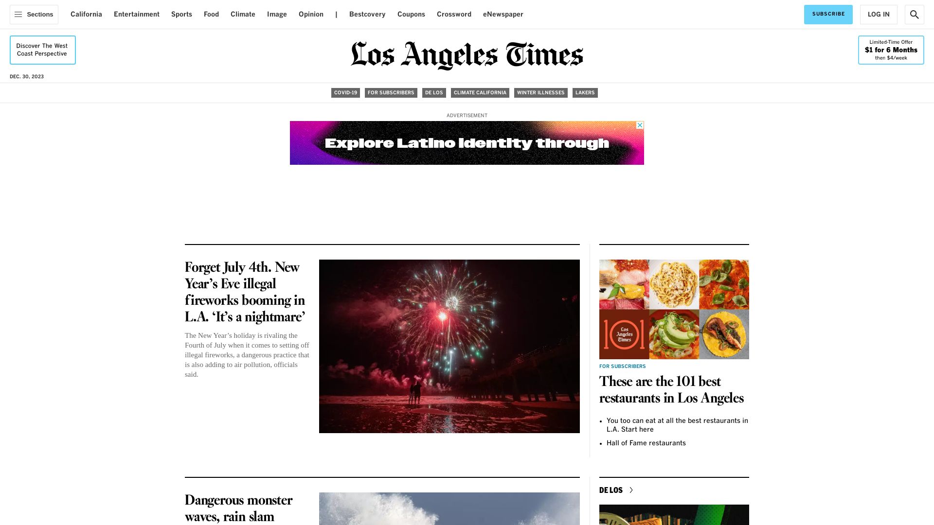 вебсайт latimes.com Є   ONLINE