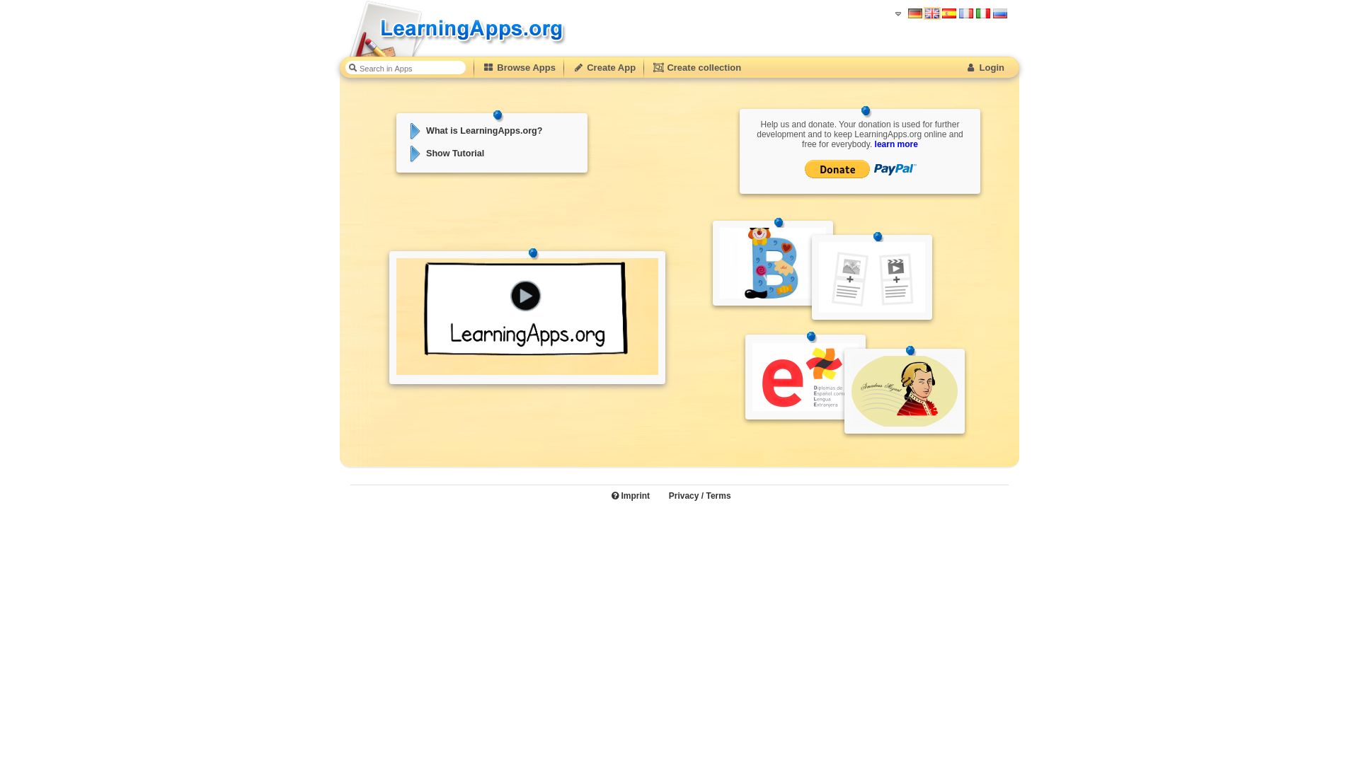 вебсайт learningapps.org Є   ONLINE