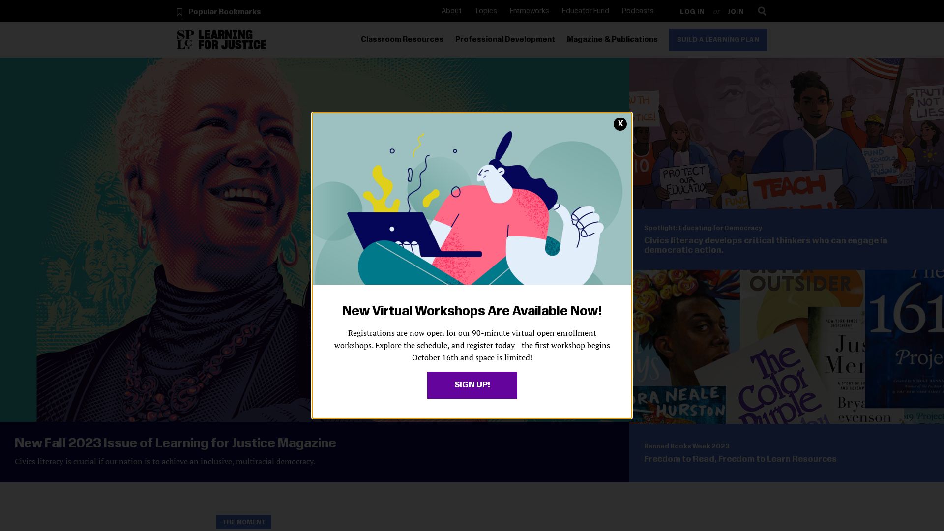 вебсайт learningforjustice.org Є   ONLINE