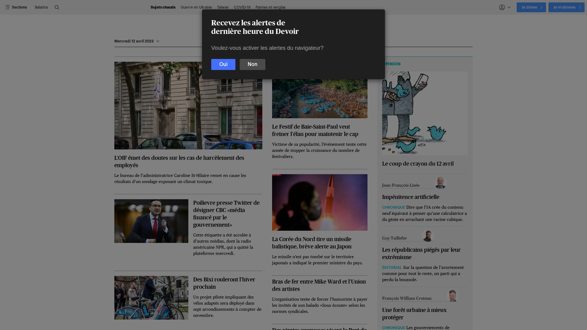 вебсайт ledevoir.com Є   ONLINE