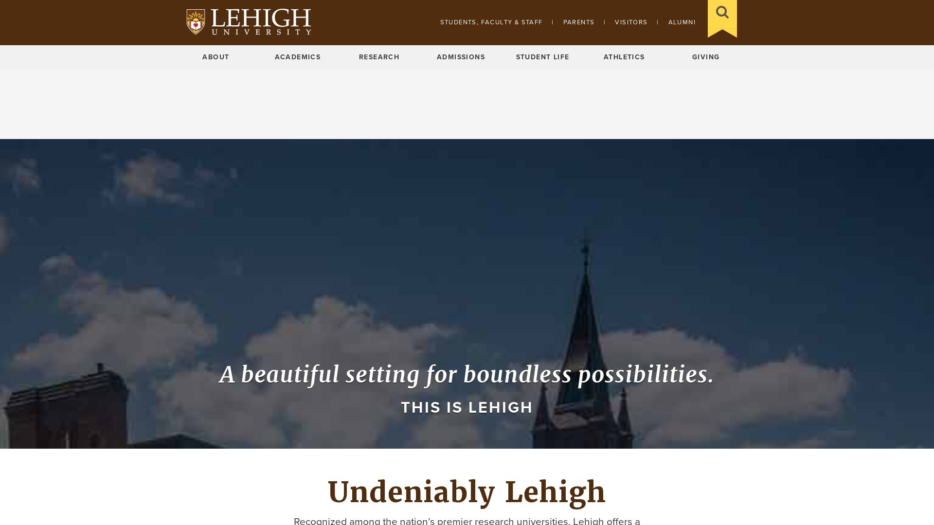 вебсайт lehigh.edu Є   ONLINE