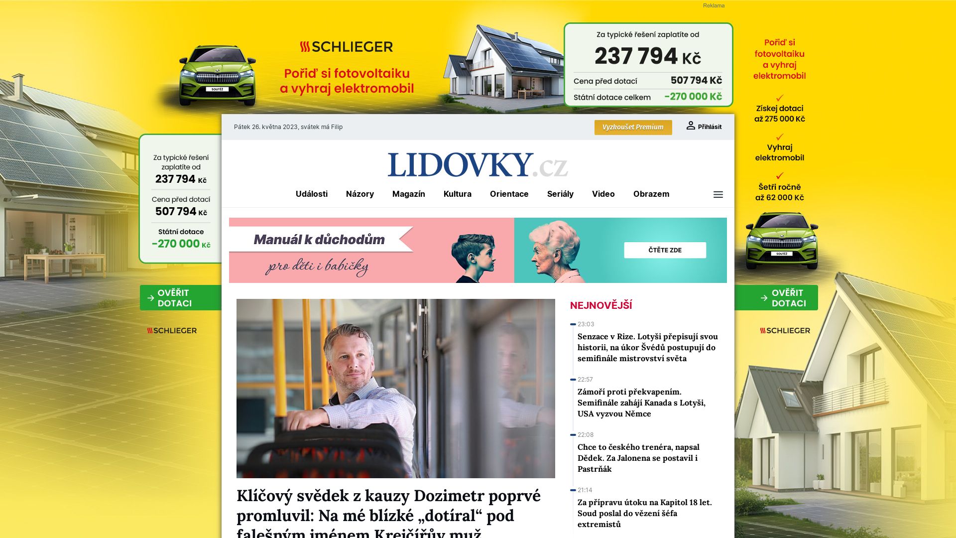 вебсайт lidovky.cz Є   ONLINE