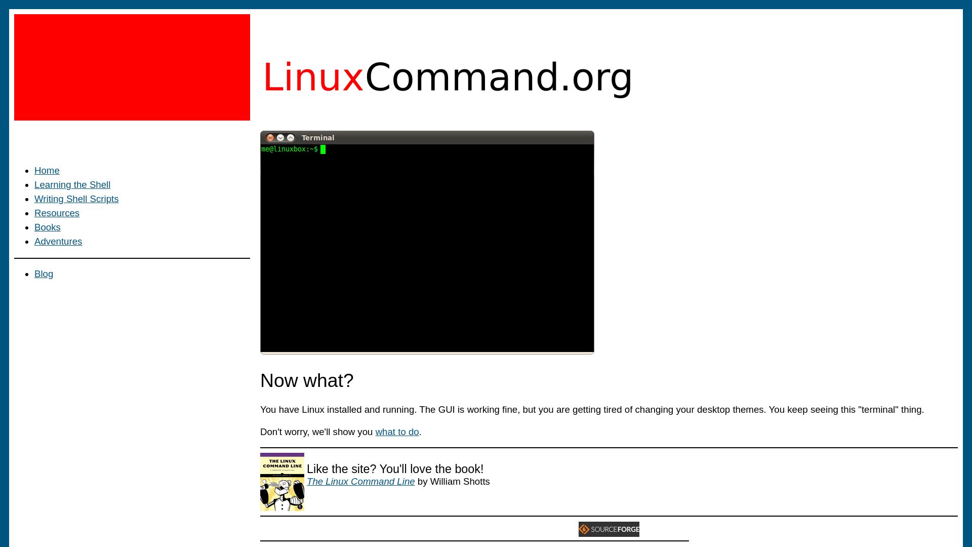 вебсайт linuxcommand.org Є   ONLINE