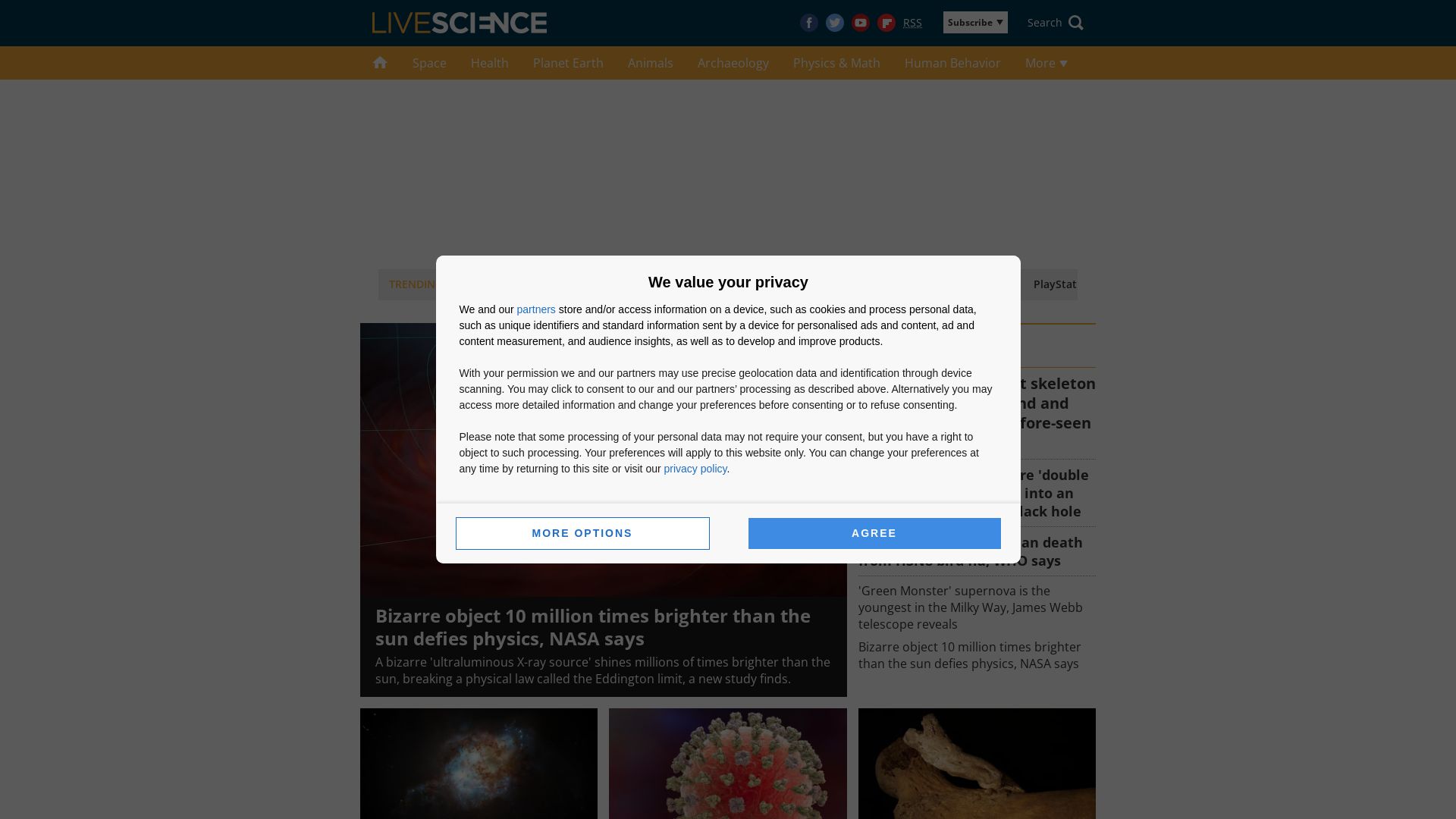 вебсайт livescience.com Є   ONLINE