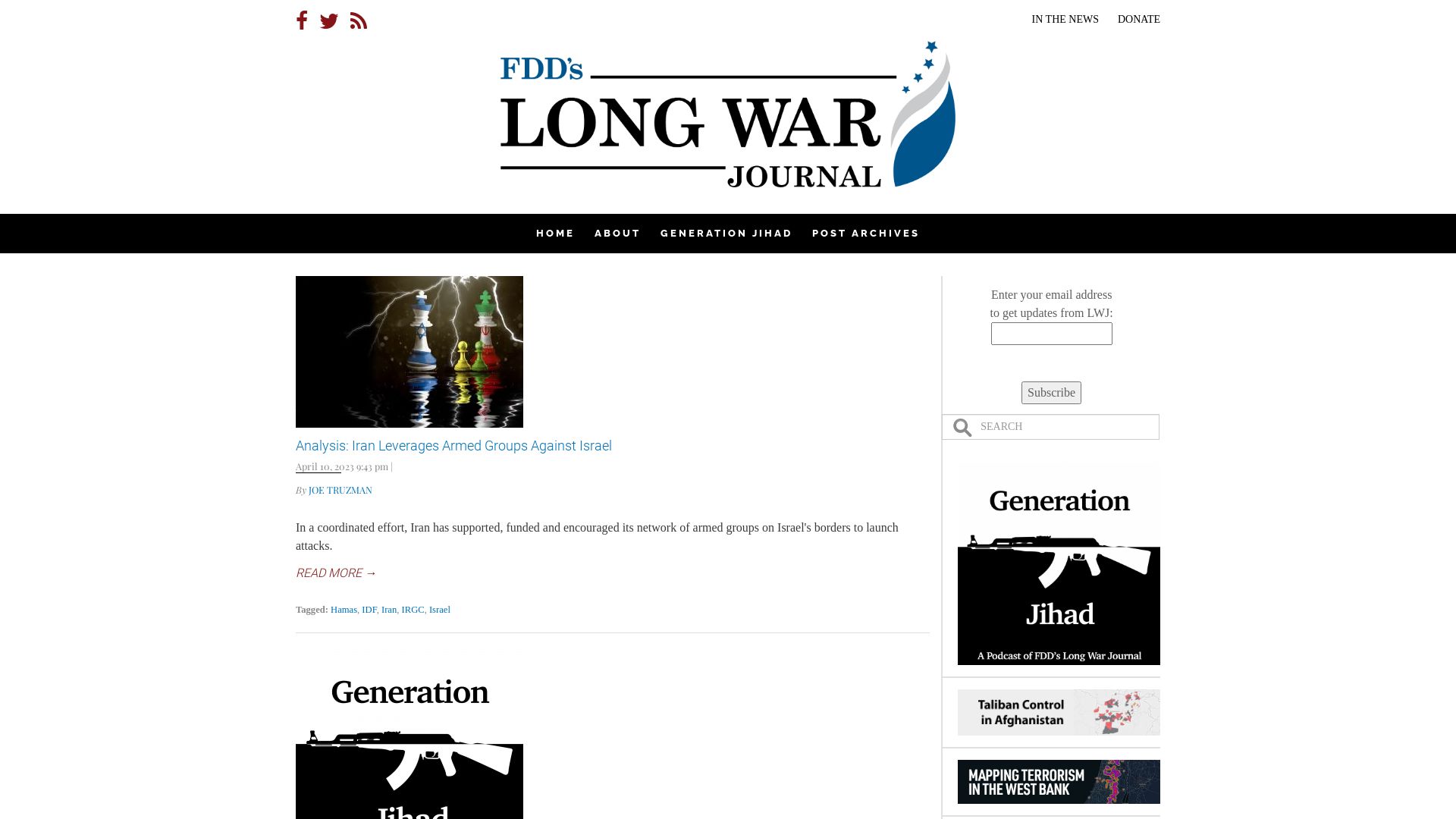 вебсайт longwarjournal.org Є   ONLINE