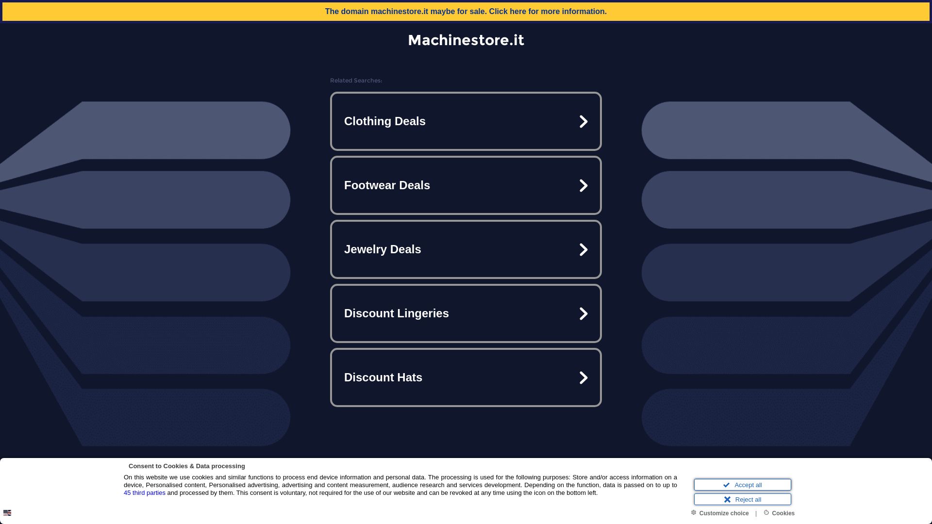 вебсайт machinestore.it Є   ONLINE