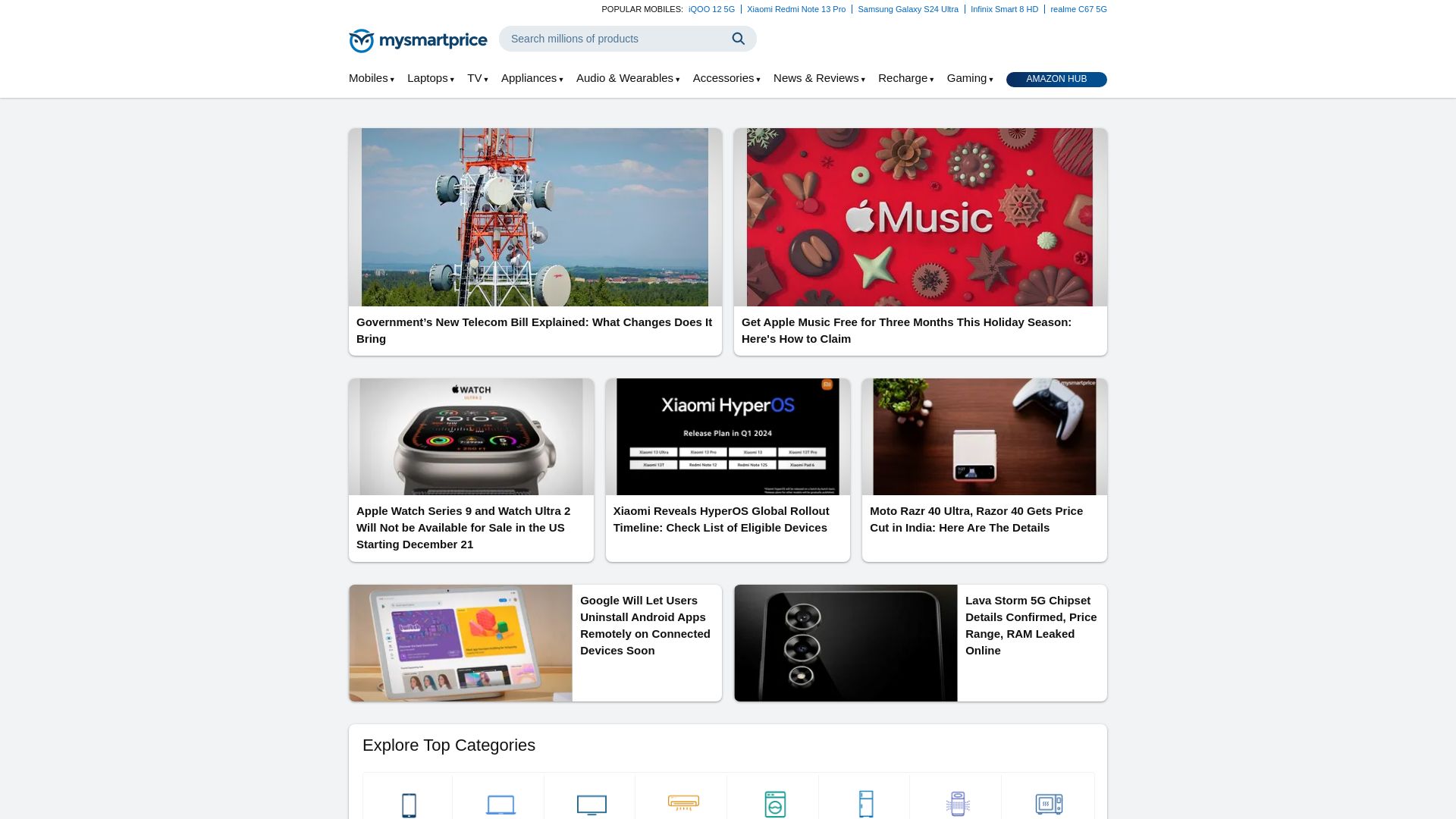 вебсайт mysmartprice.com Є   ONLINE
