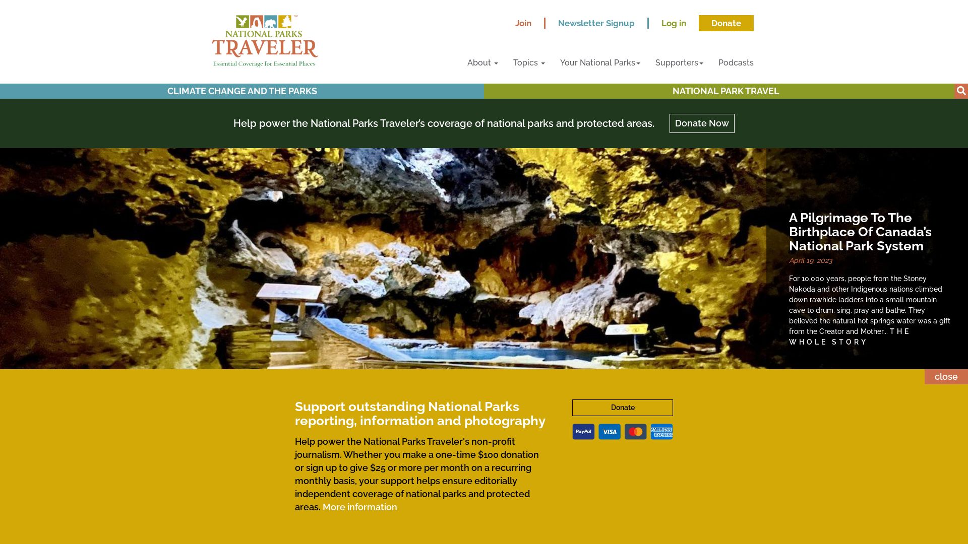вебсайт nationalparkstraveler.org Є   ONLINE