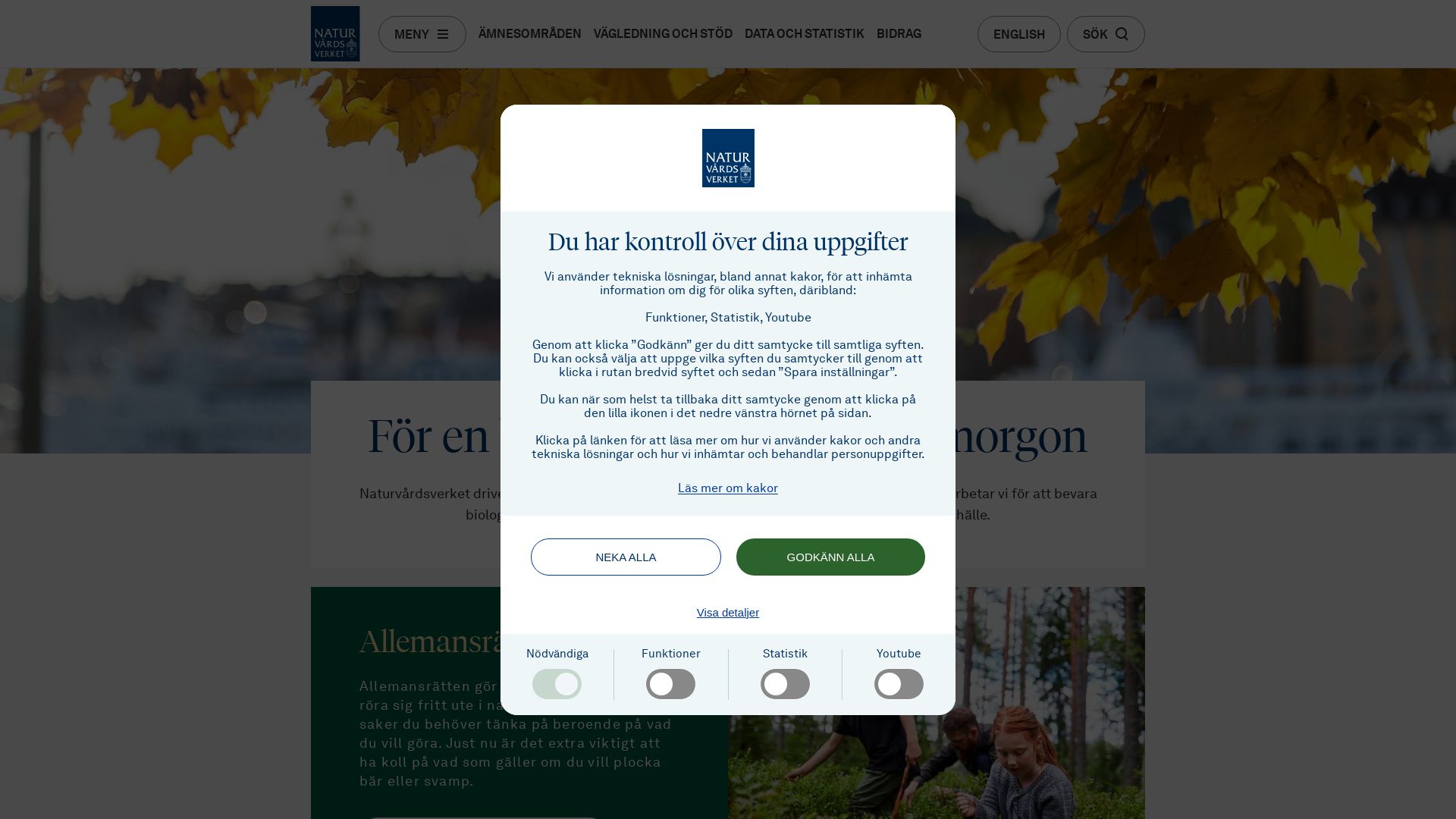 вебсайт naturvardsverket.se Є   ONLINE
