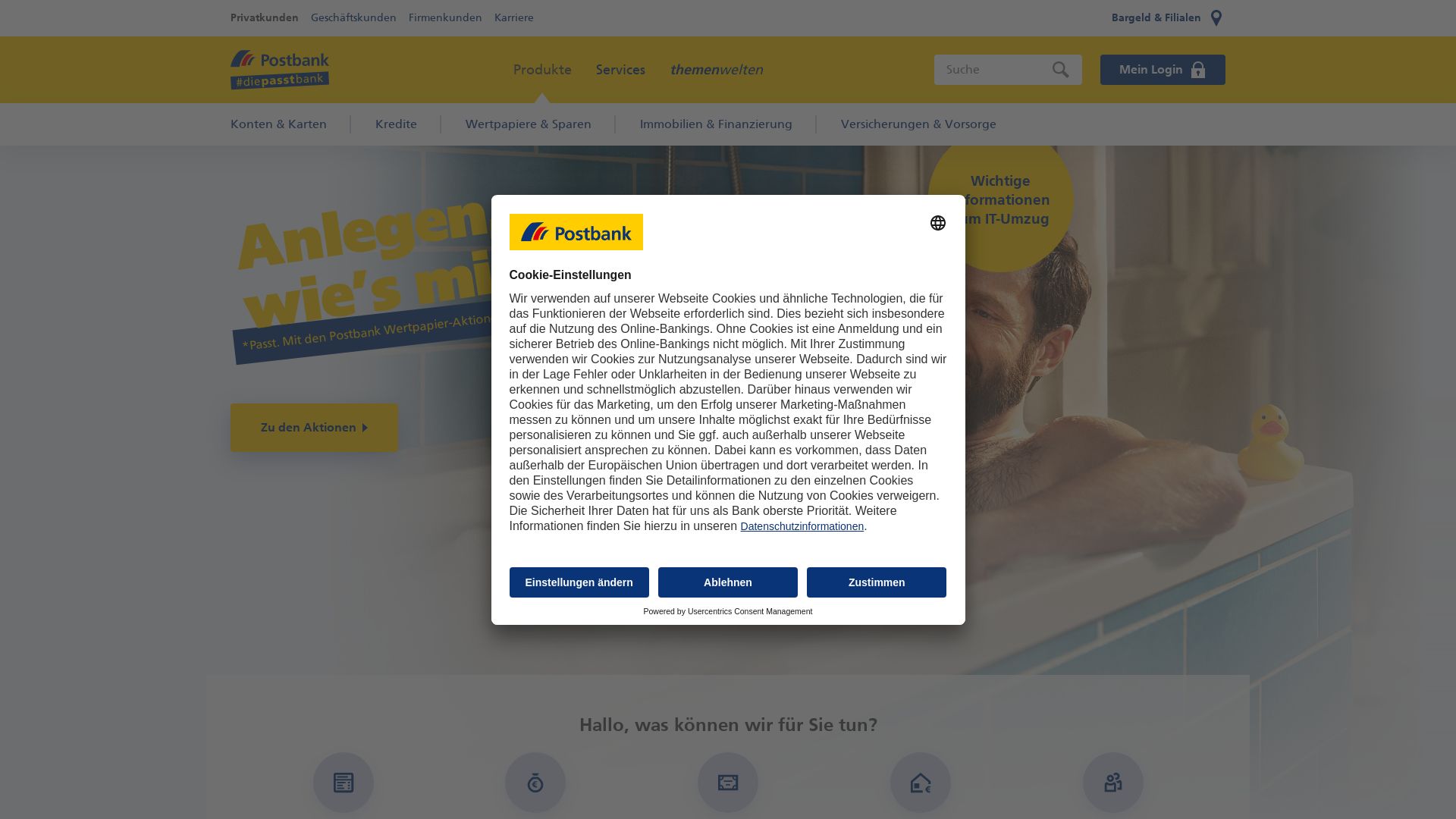 вебсайт postbank.de Є   ONLINE