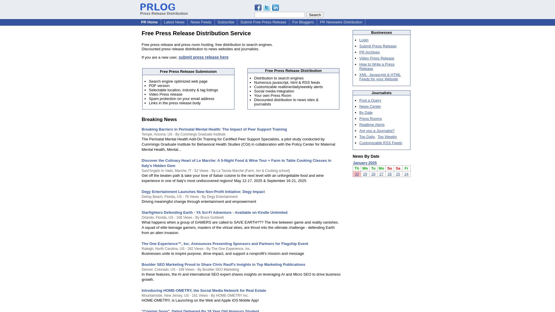 вебсайт prlog.org Є   ONLINE