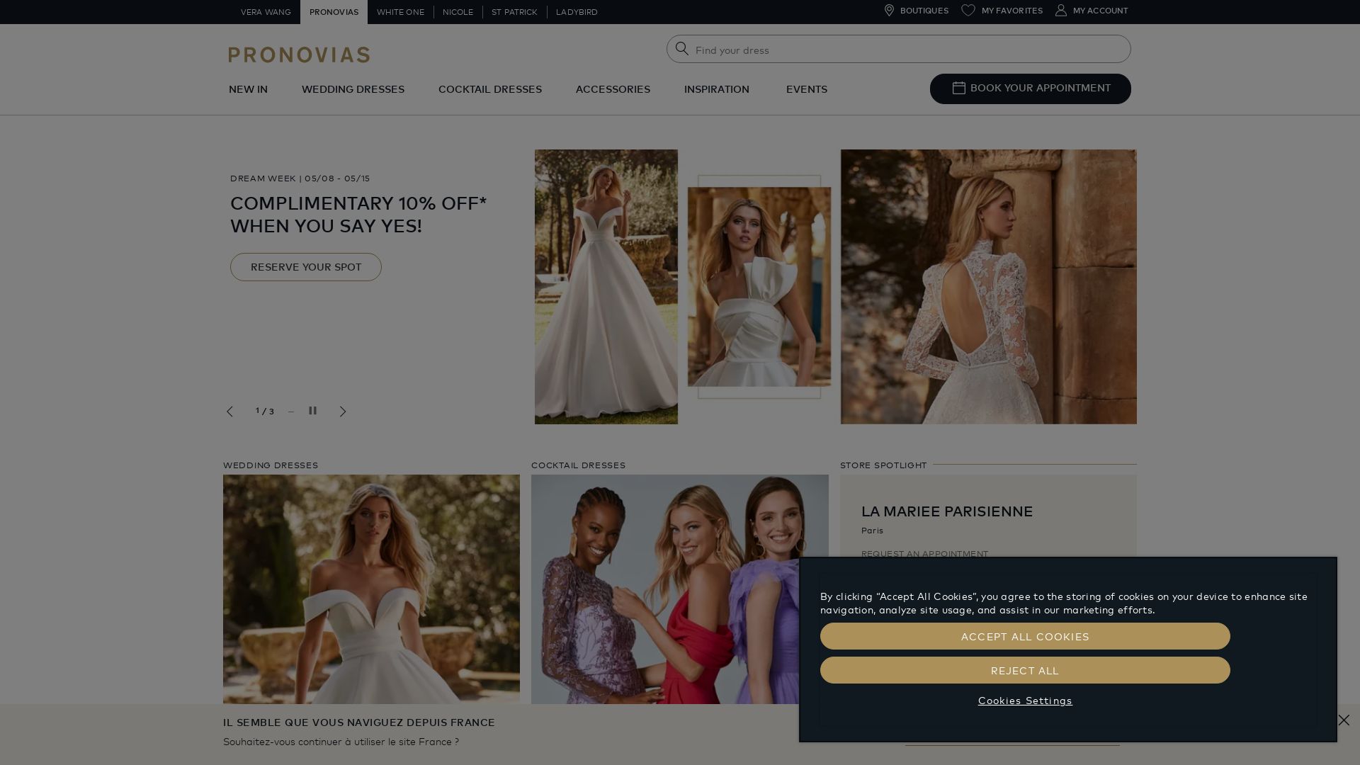 вебсайт pronovias.com Є   ONLINE