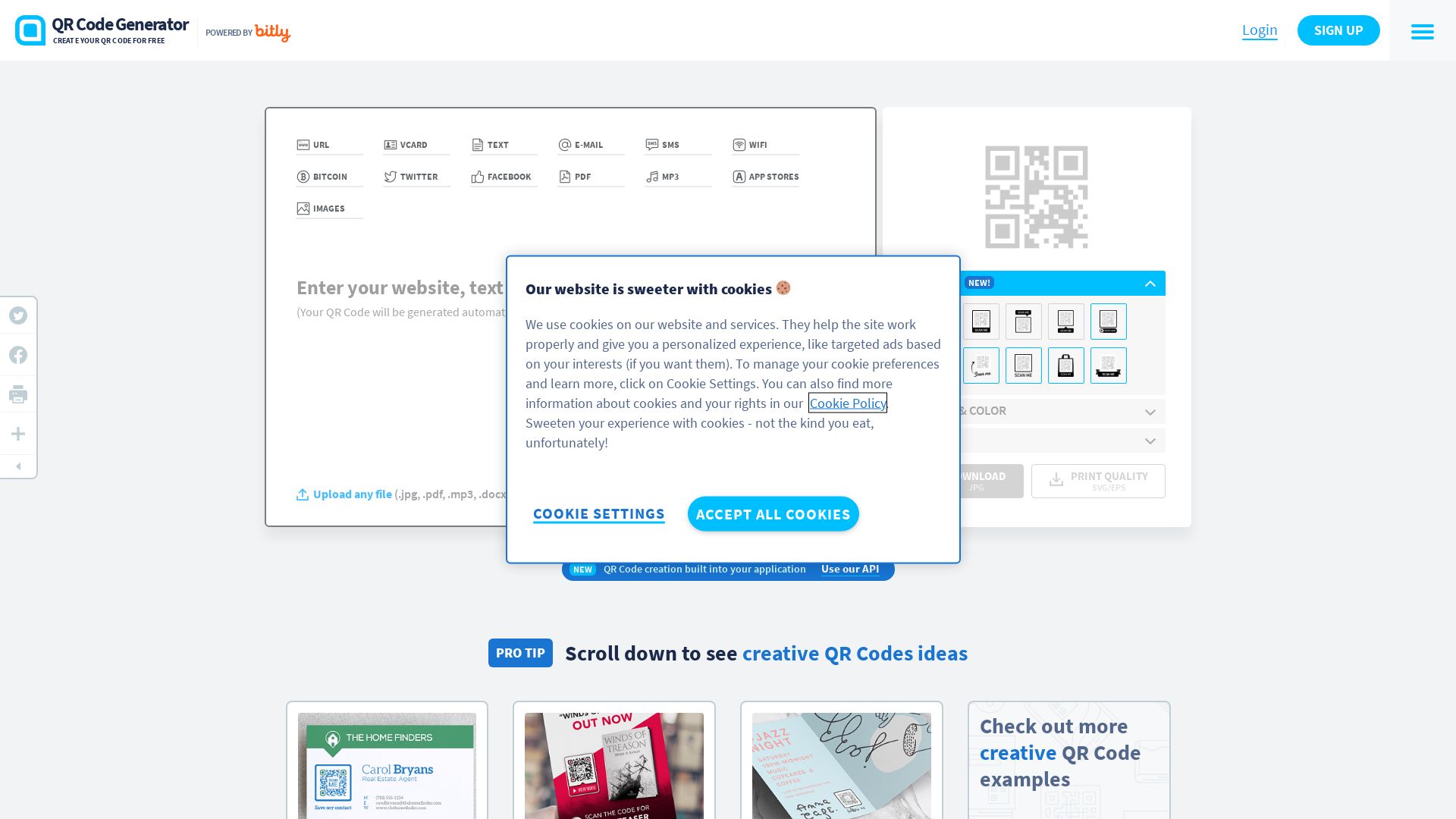 вебсайт qr-code-generator.com Є   ONLINE