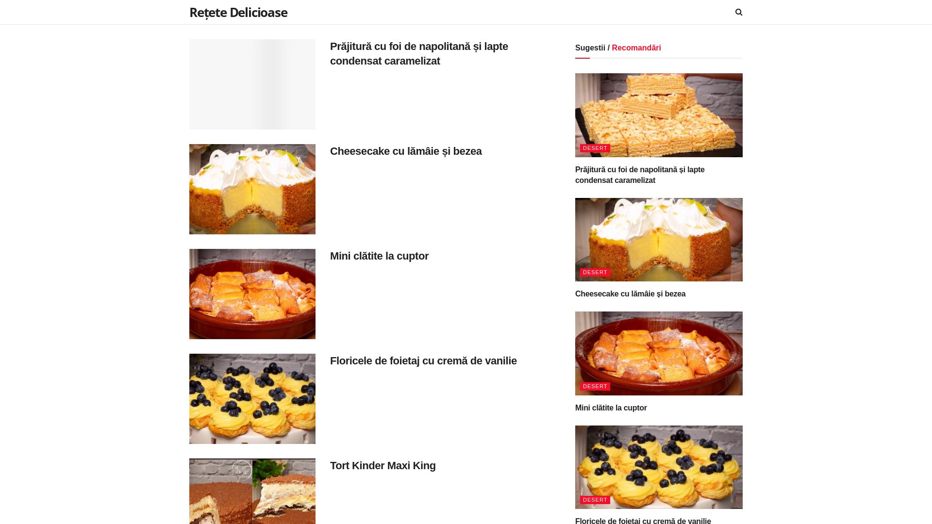 вебсайт retete-delicioase.ro Є   ONLINE